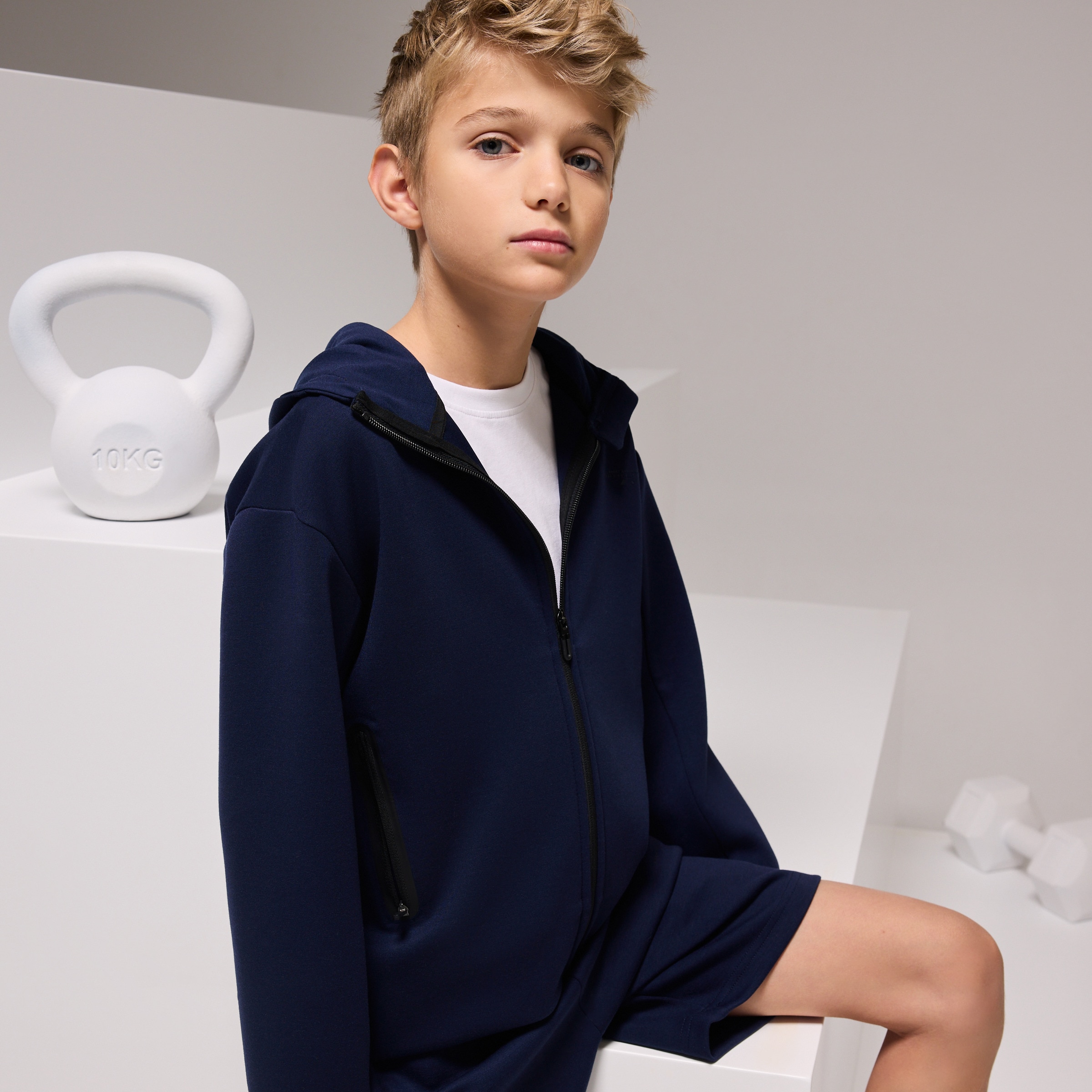 Imagem 0 de Sweatshirt Aberta com Capuz de Viscose Sportcasual de Menino