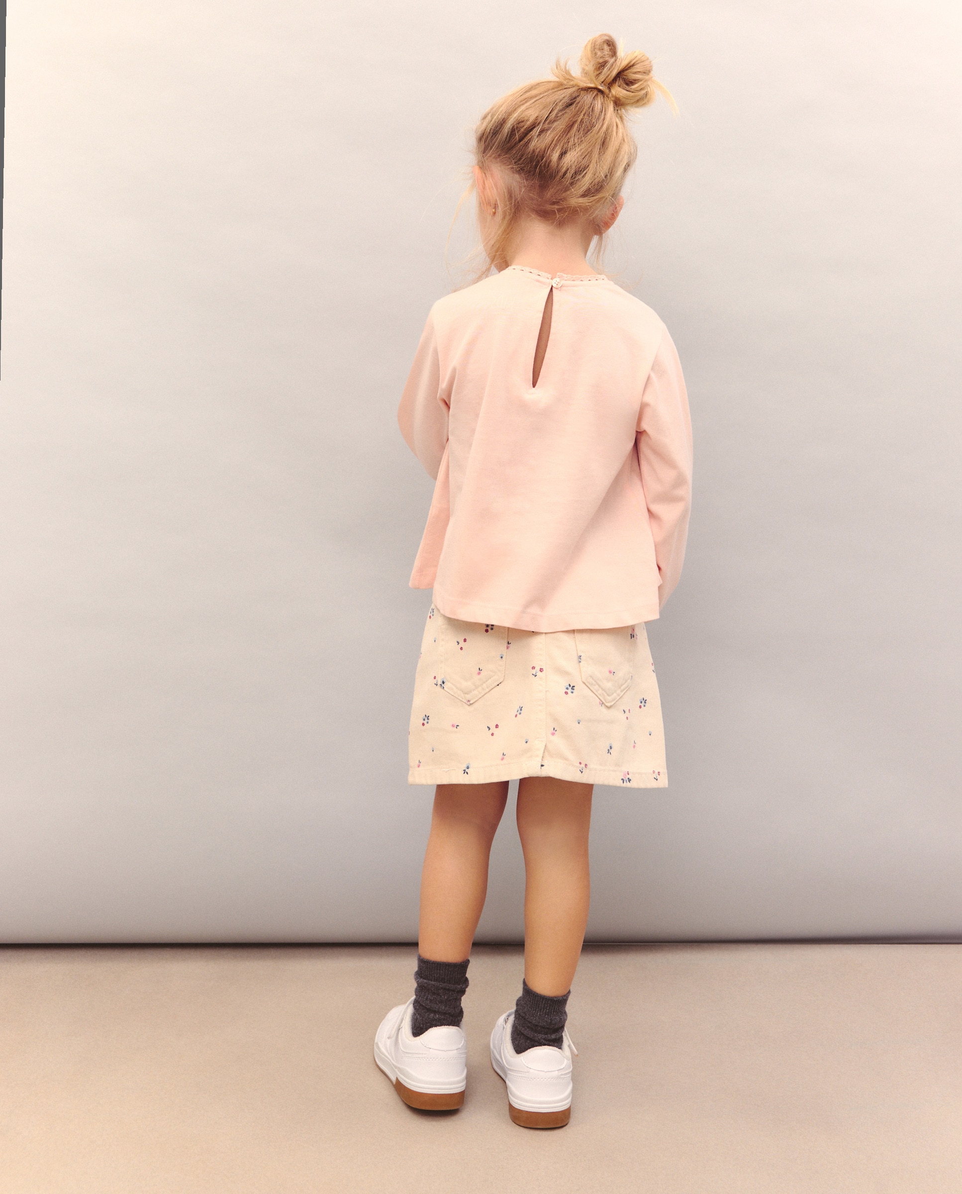 Saia de Cinco Bolsos com Botões à Frente Kids El Corte Inglés Branco-3