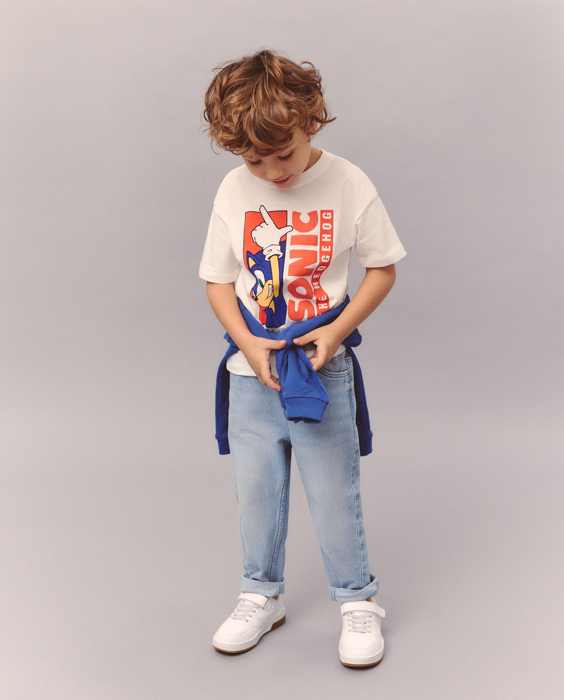 T-shirt de Manga Curta com Estampado Sonic Kids El Corte Inglés Branco-2