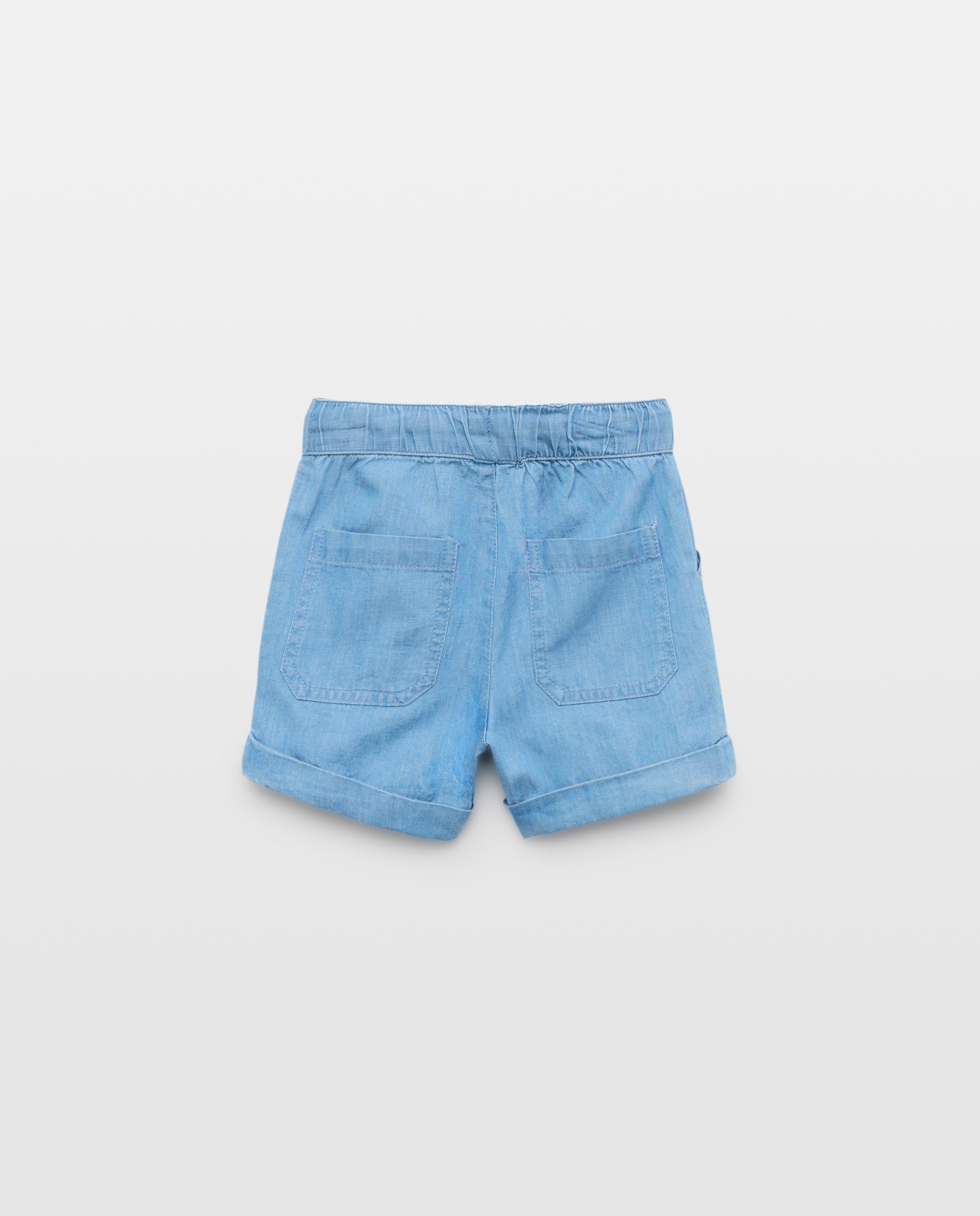 Bermuda de bebé denim ligero Cerúleo-2