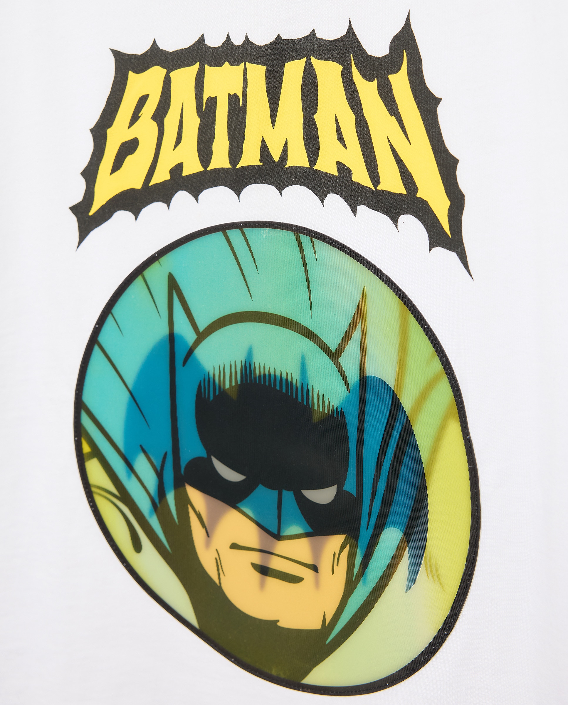 T-shirt de Manga Curta com Estampado Batman Holograma Kids El Corte Inglés Branco-5