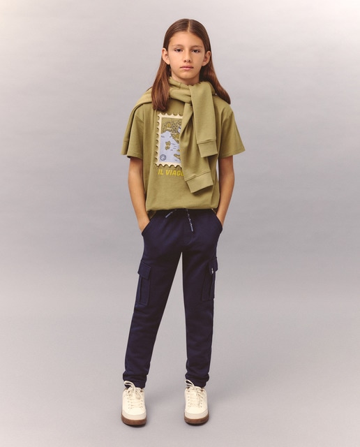 Imagem 0 de Calças Cargo de Felpa