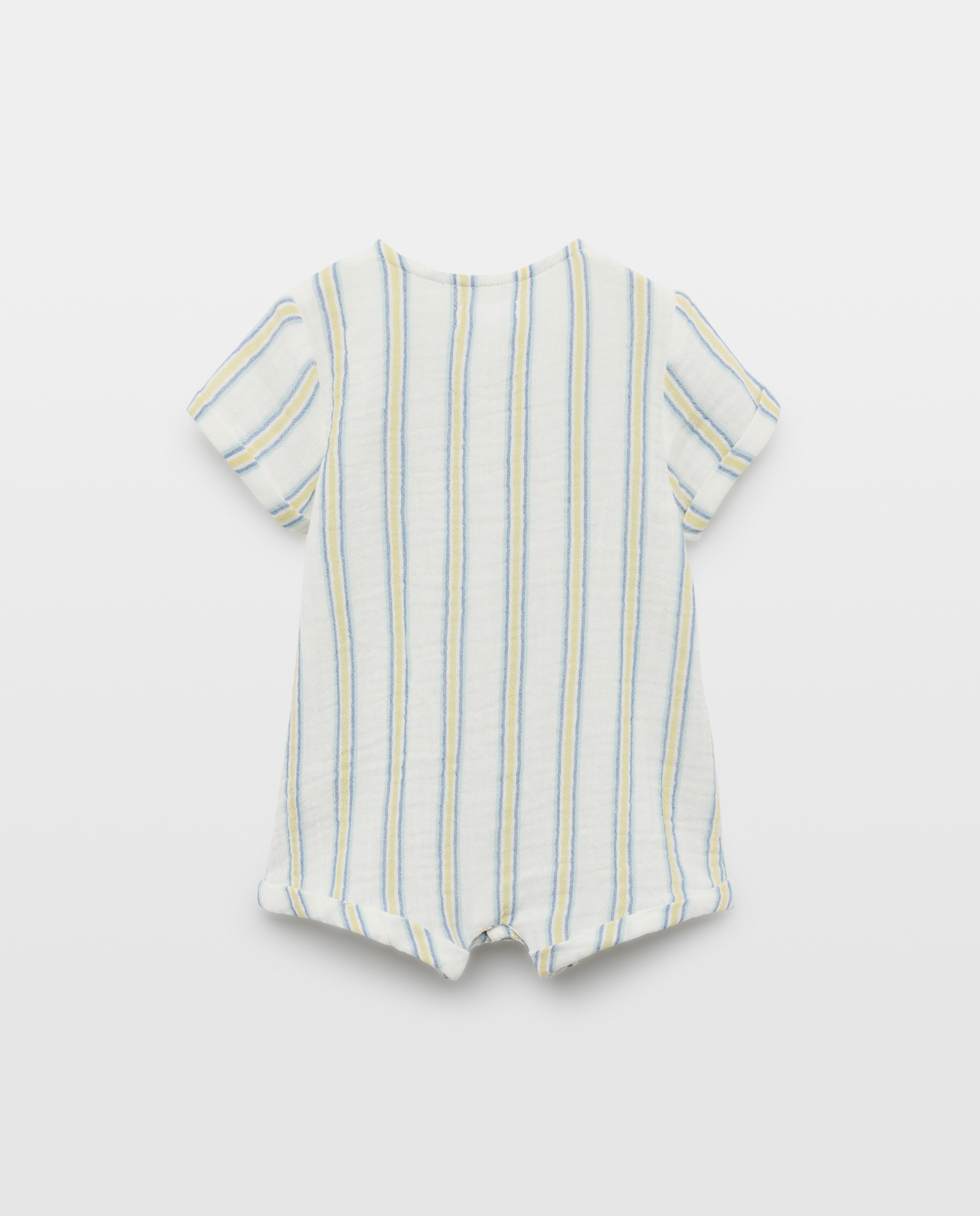 Pijama de bebé de gasa corto Blanco roto-2