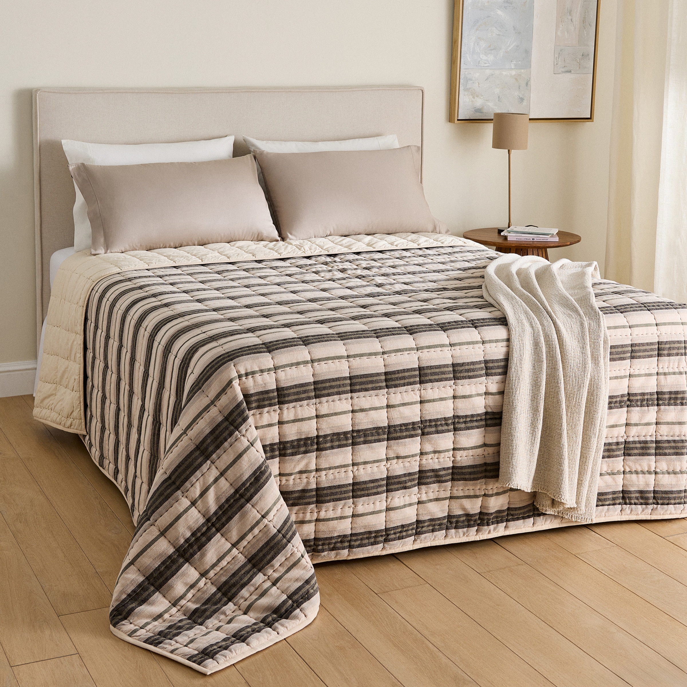 Edredão de Algodão e Linho Otto Verde-1