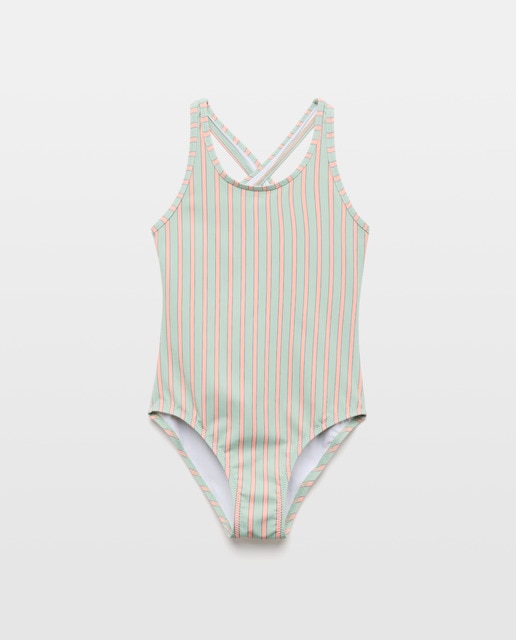 Imagen 0 de Bañador niña cruzado de rayas