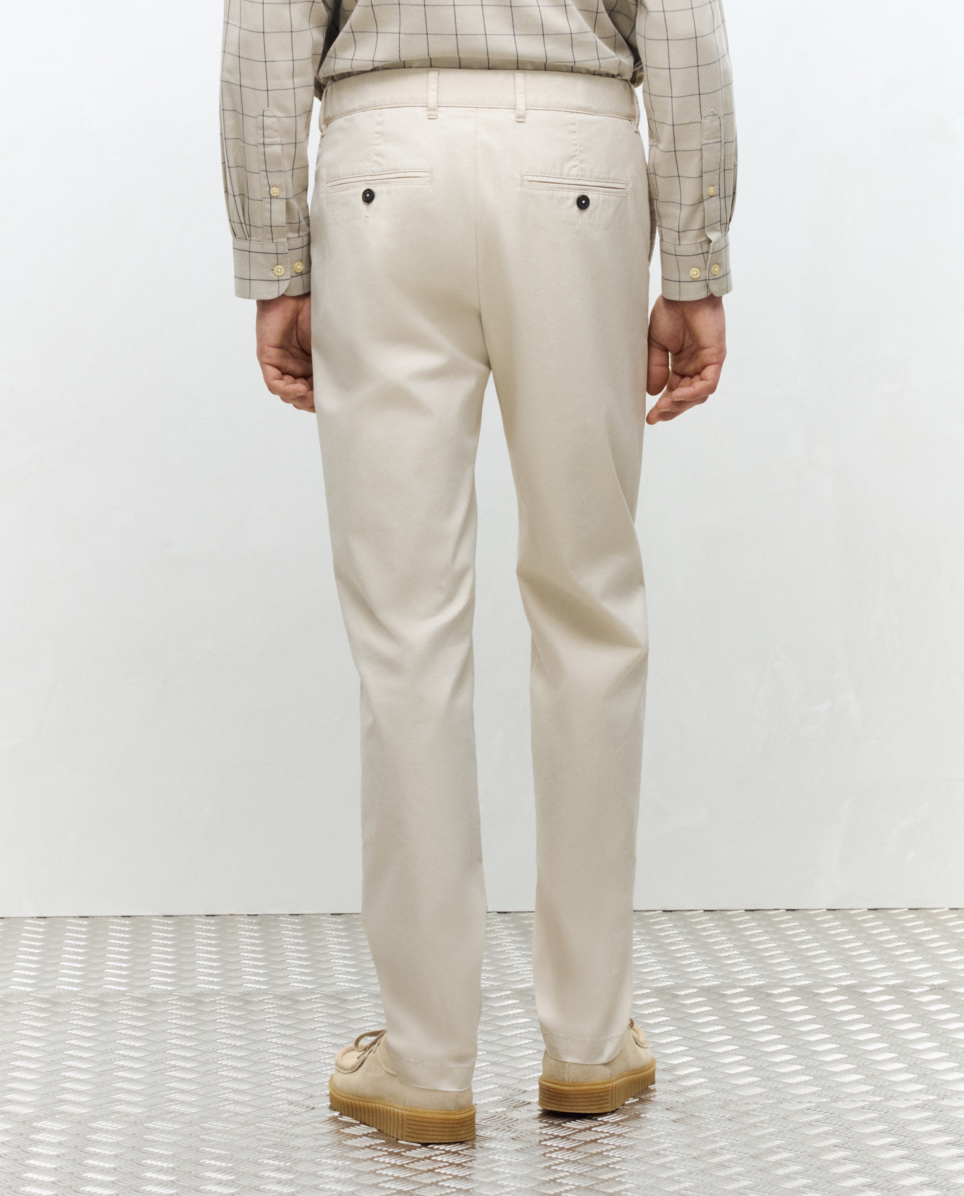 Calças Desportivas Regular com Cós Extensível Bege-3