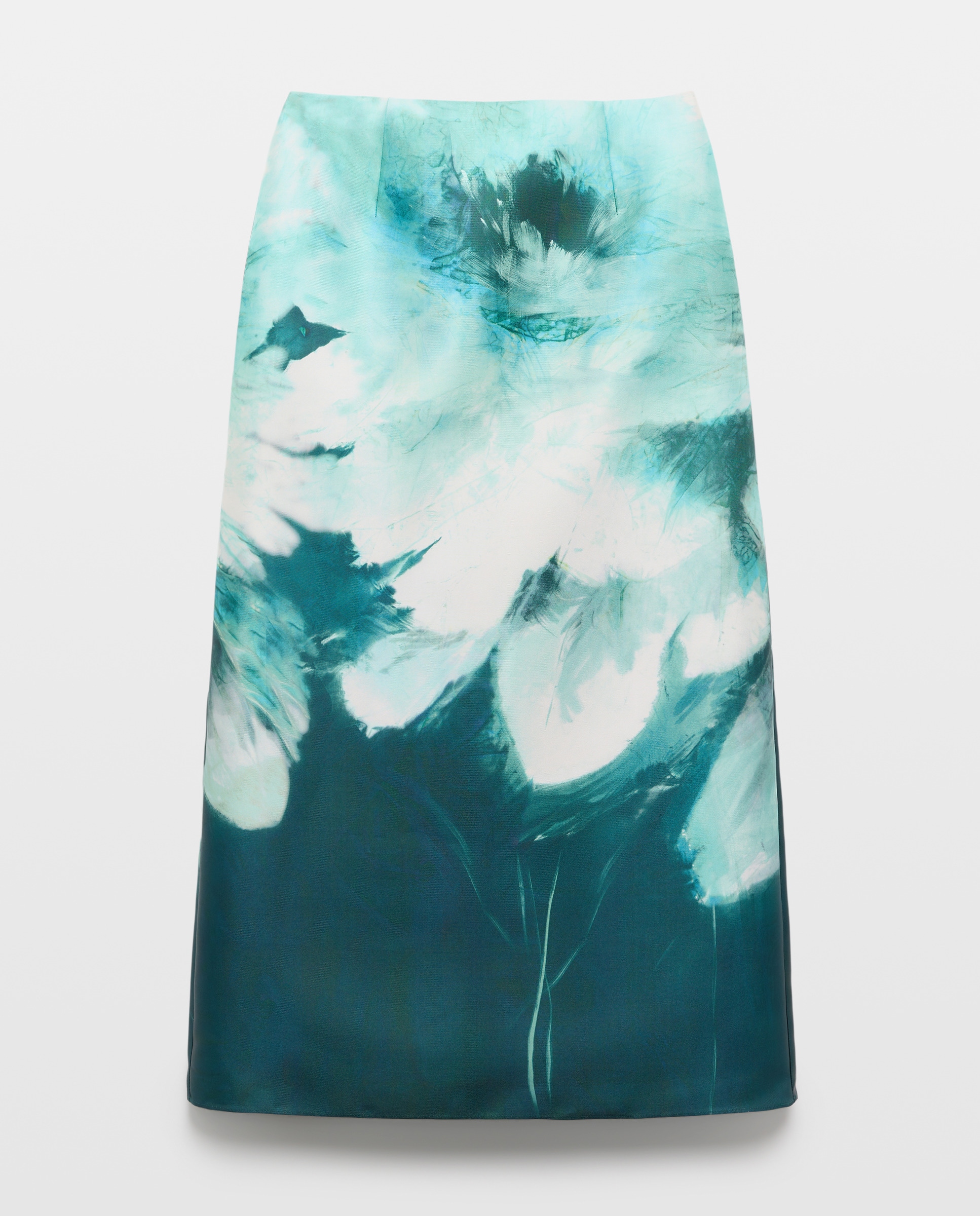 Saia direita midi Verde-4