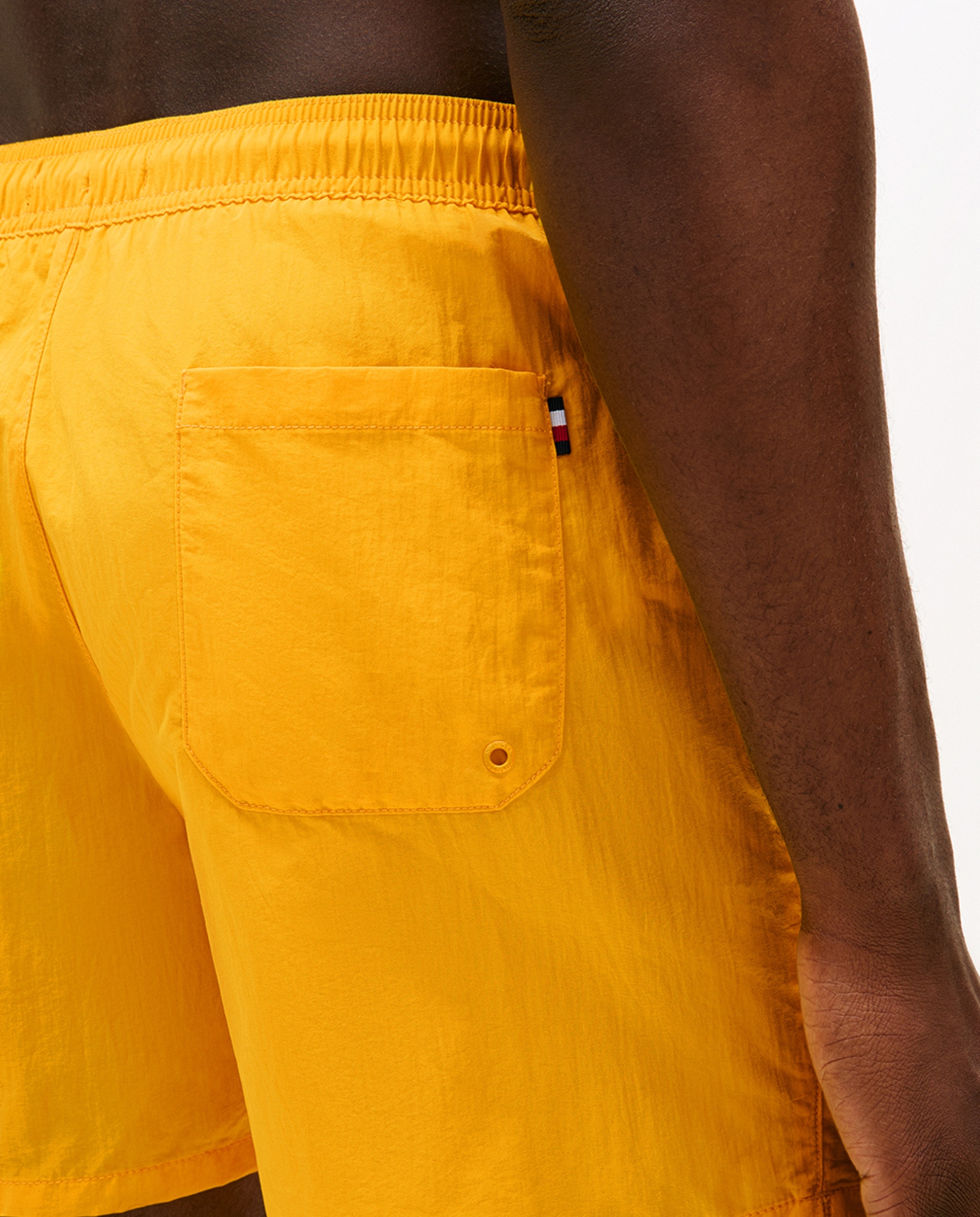 Calções de Banho com Dois Bolsos Laterais e Cintura Ajustável Amarelo-3