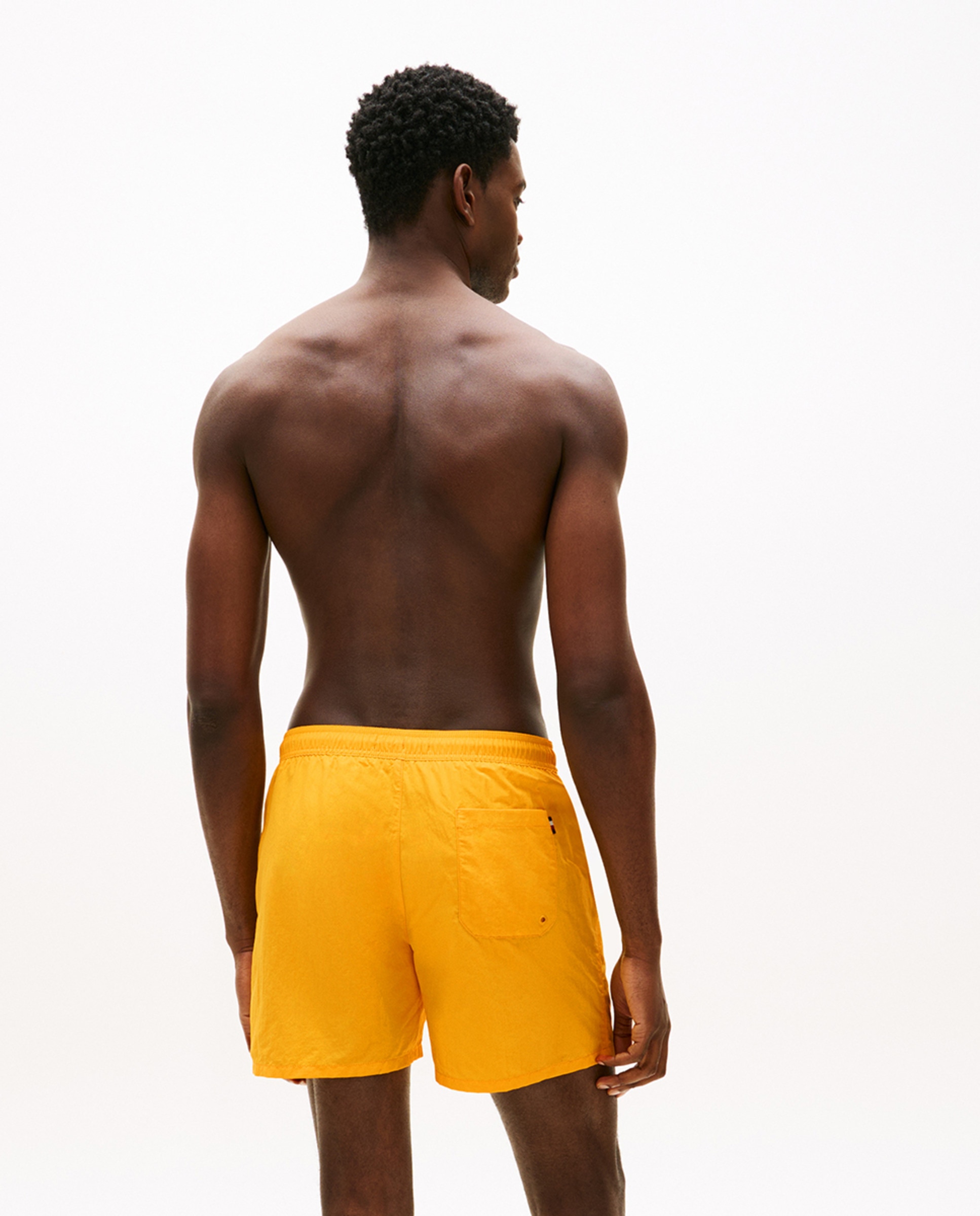 Calções de Banho com Dois Bolsos Laterais e Cintura Ajustável Amarelo-2