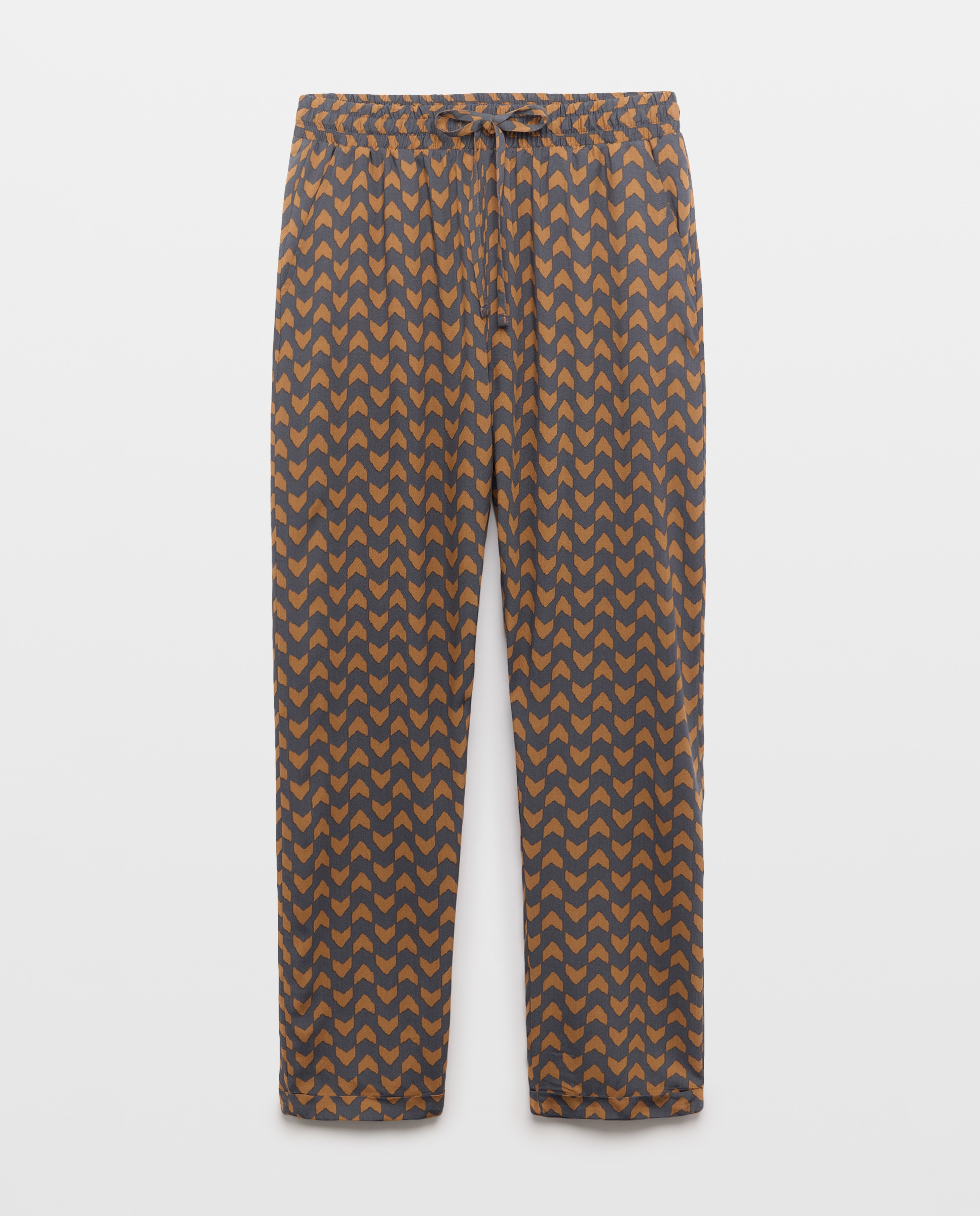Pantalón de mujer estampado Azul-4