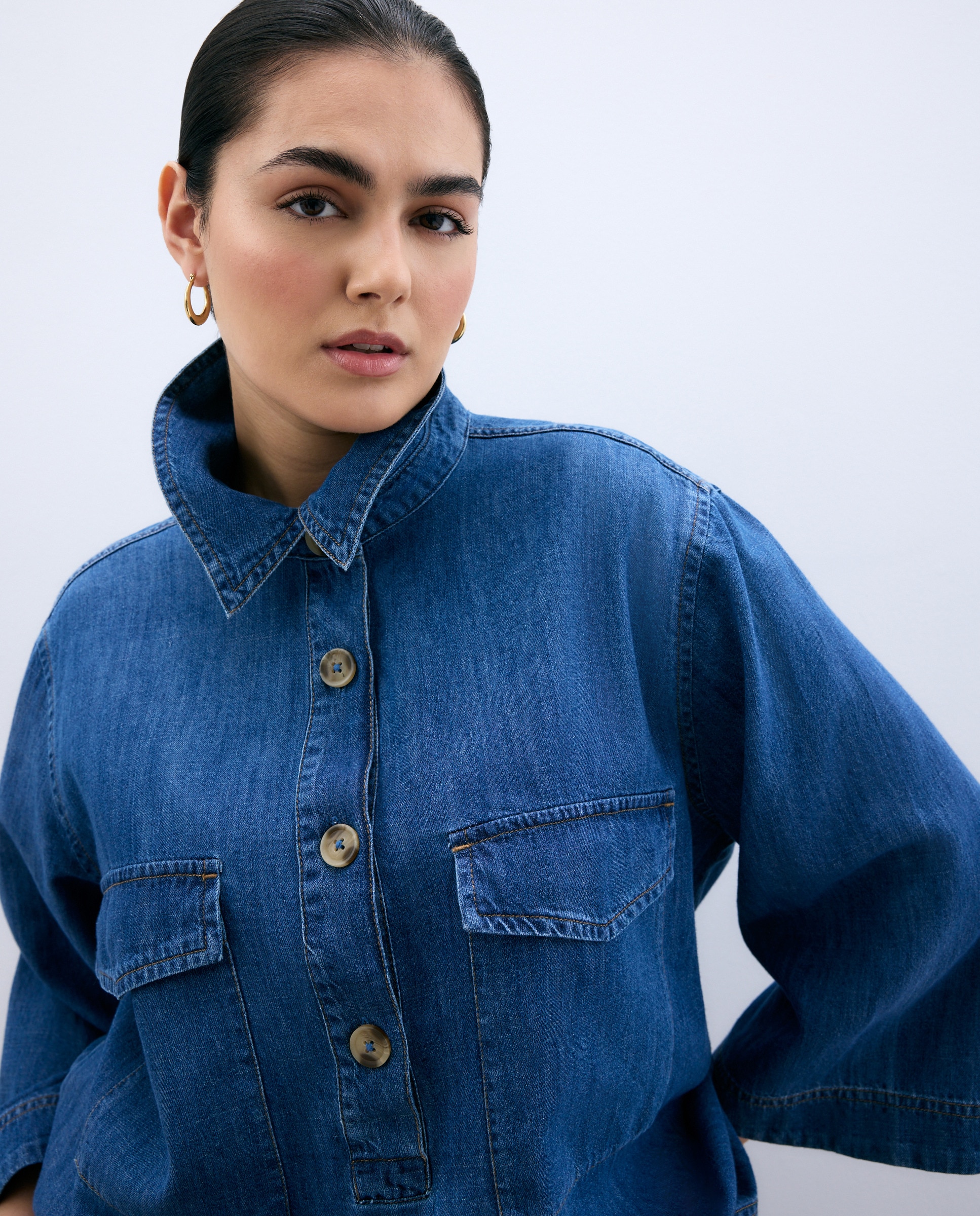 Imagem 0 de Blusa de Ganga com Manga 3/4