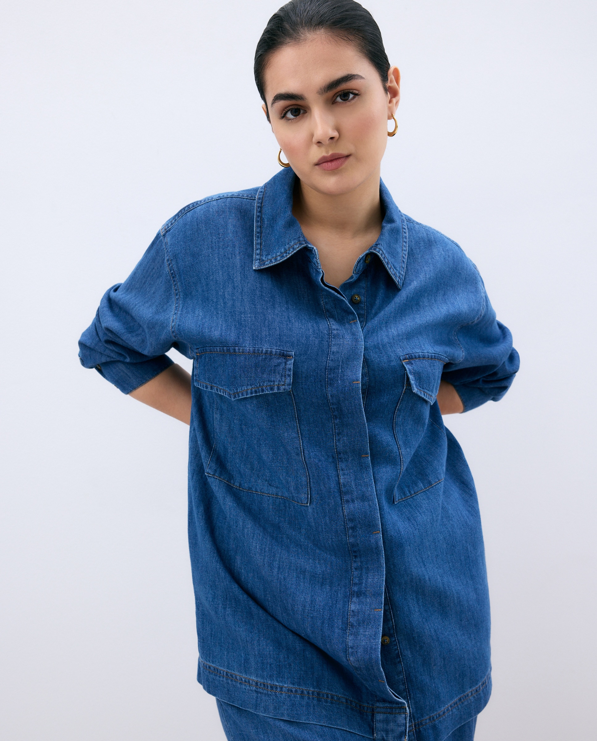 Imagem 0 de Blusa de Ganga com Manga Comprida