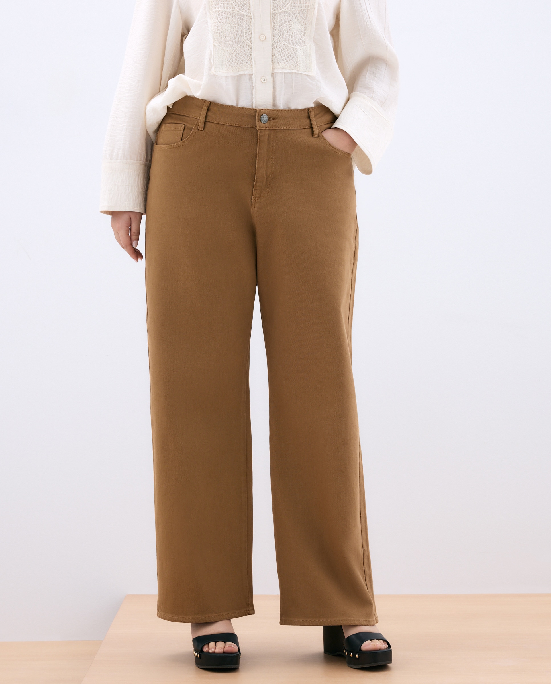 Calças Wide Leg 740 Tabaco-2