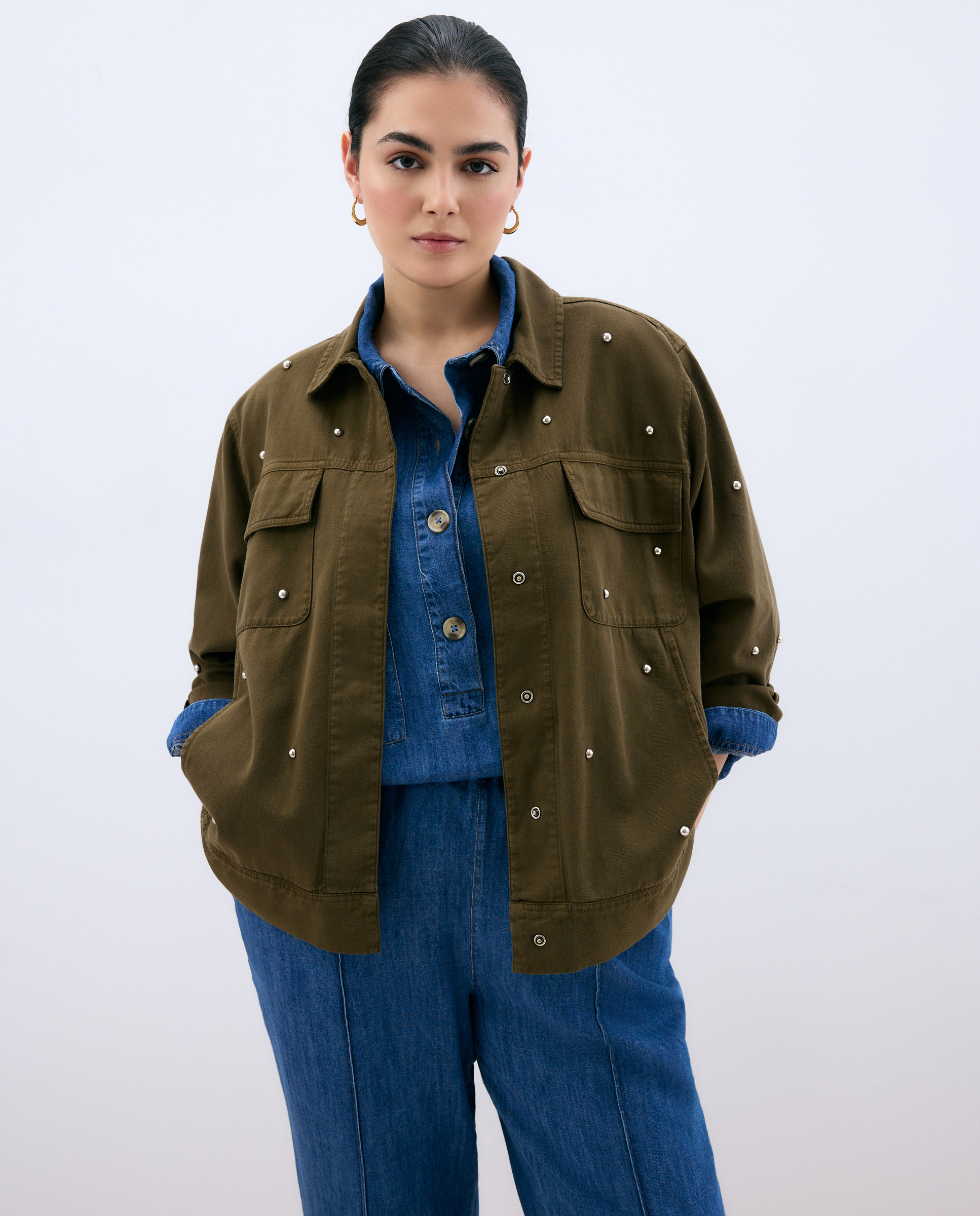 Imagem 0 de Casaco de Algodão com Adorno de Bolinhas