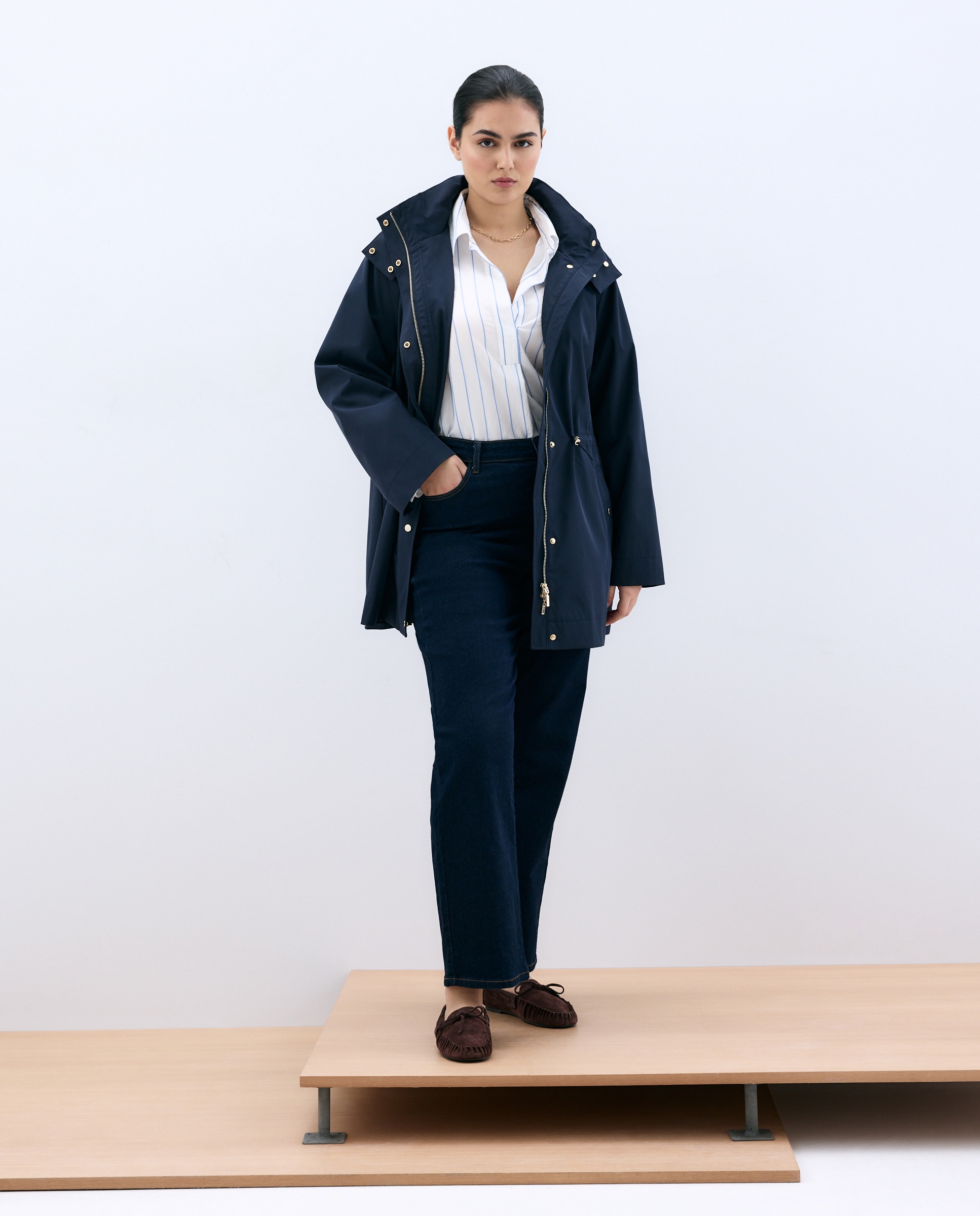 Imagem 0 de Parka Estilo Náutica com Capuz