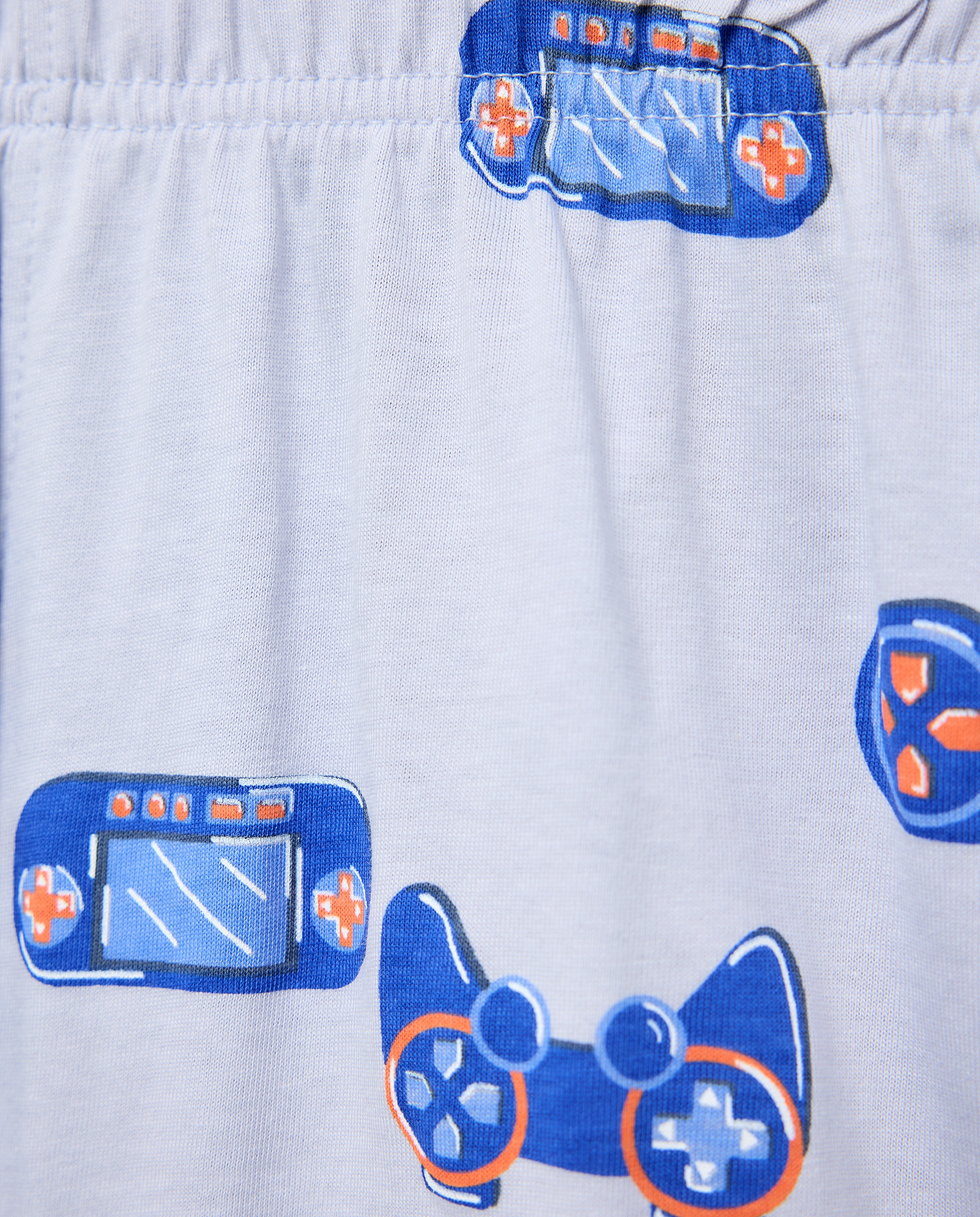 Pijama Curto com Estampado de Fantasia Cotton Juice Azul-5