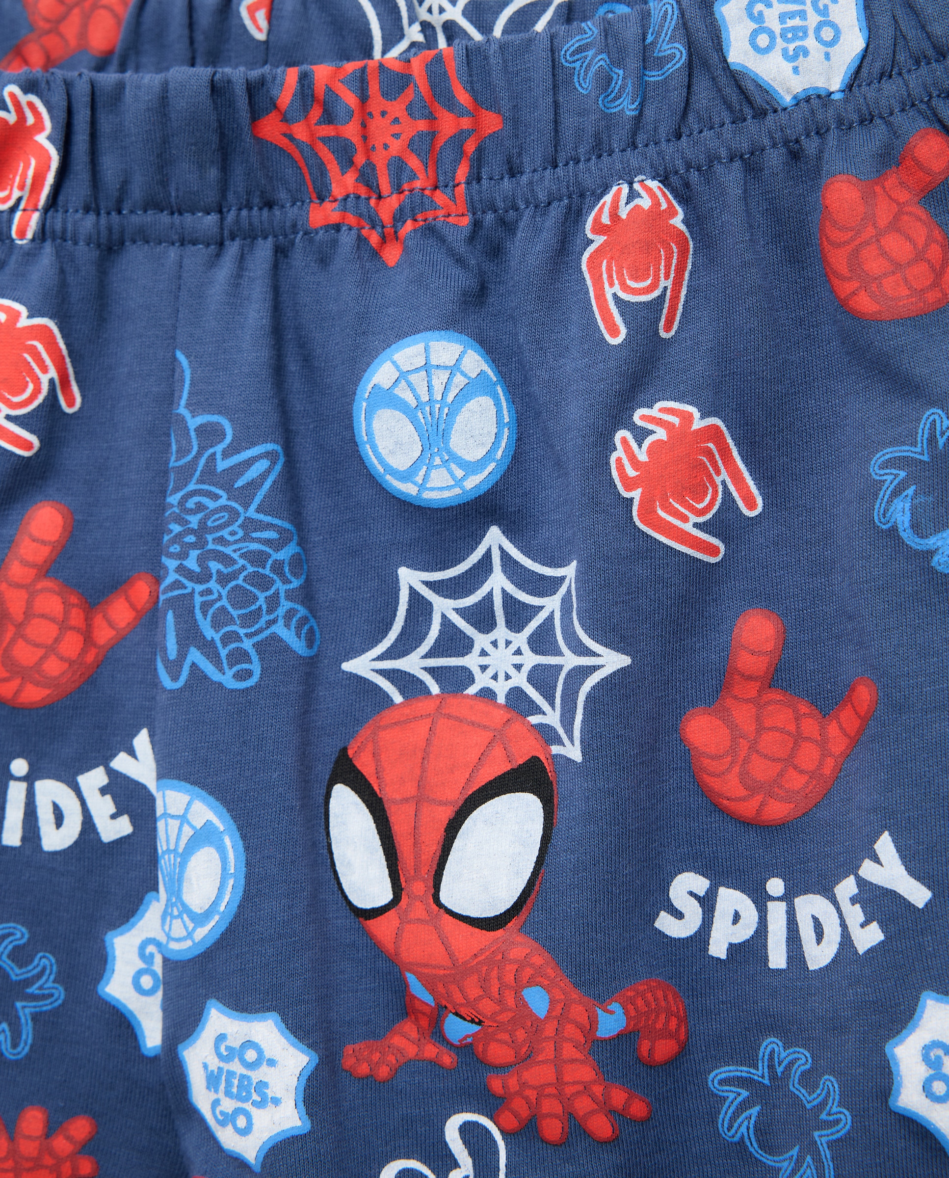 Pijama Curto Homem-Aranha Cotton Juice Azul-marinho-5