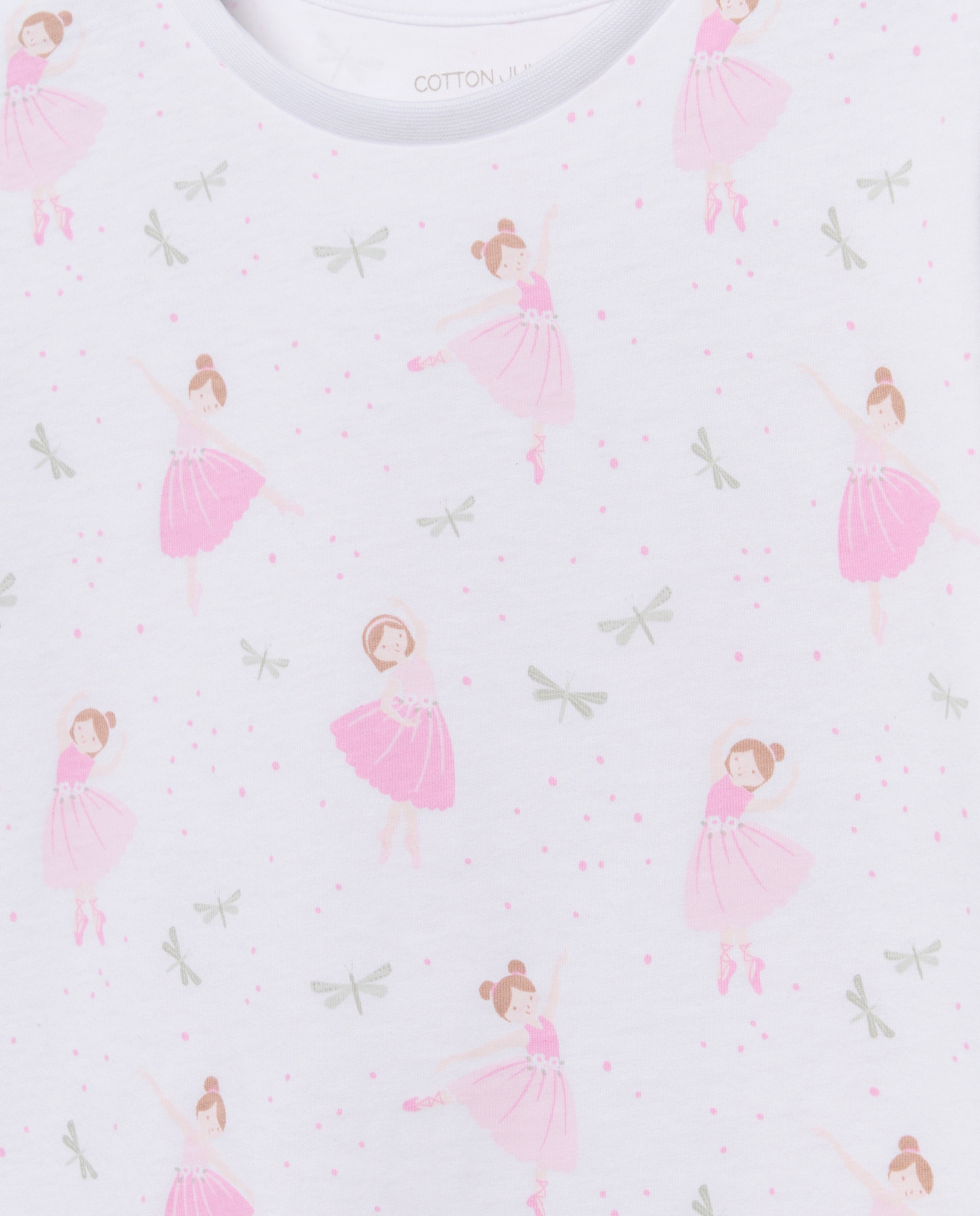 Pijama de Malha Curto com Estampado de Fantasia Rosa-6