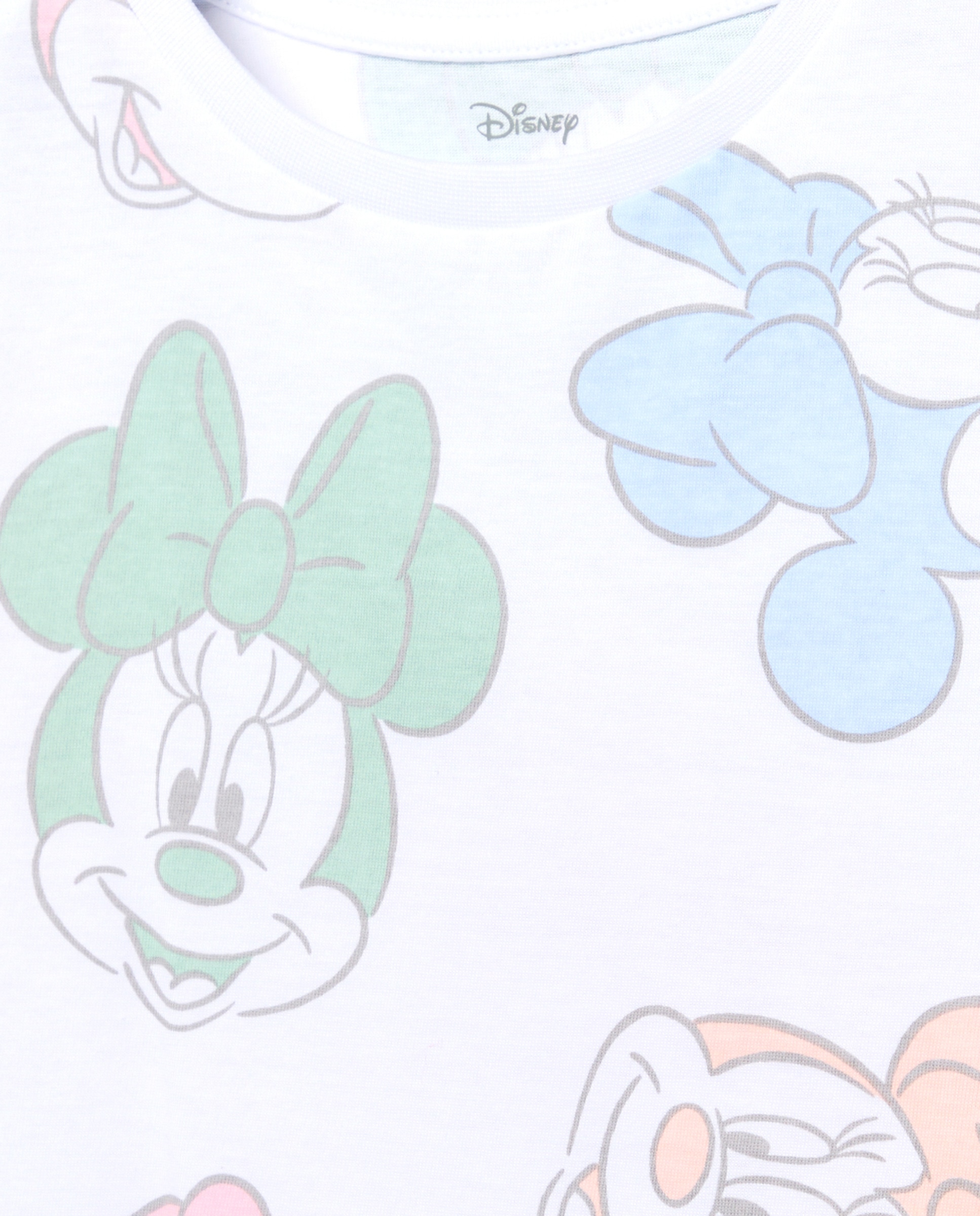 Pijama Curto Minnie Cotton Juice Branco-5