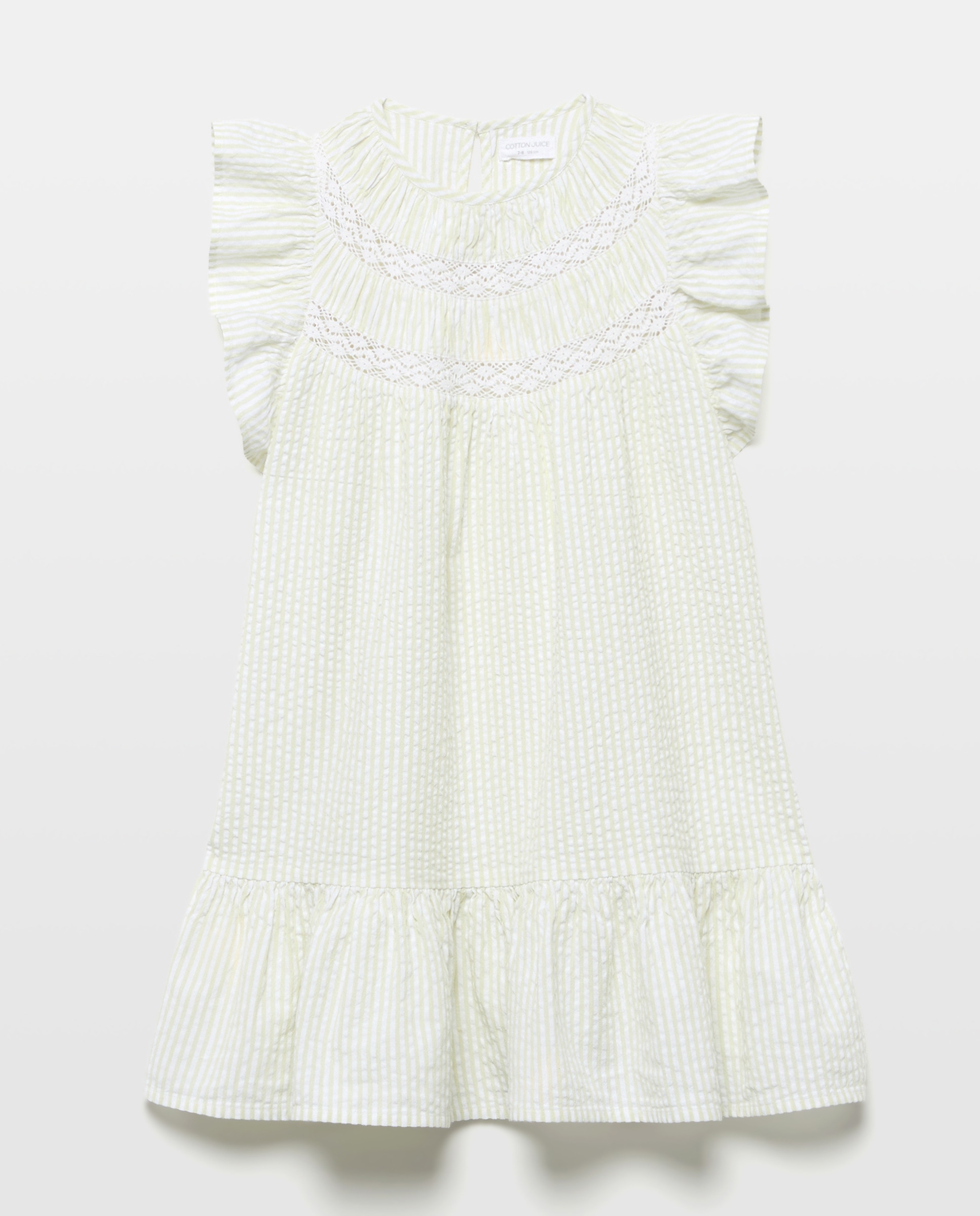 Camisa de Dormir Plana e em Seersucker com Fantasia Cotton Juice Verde-5