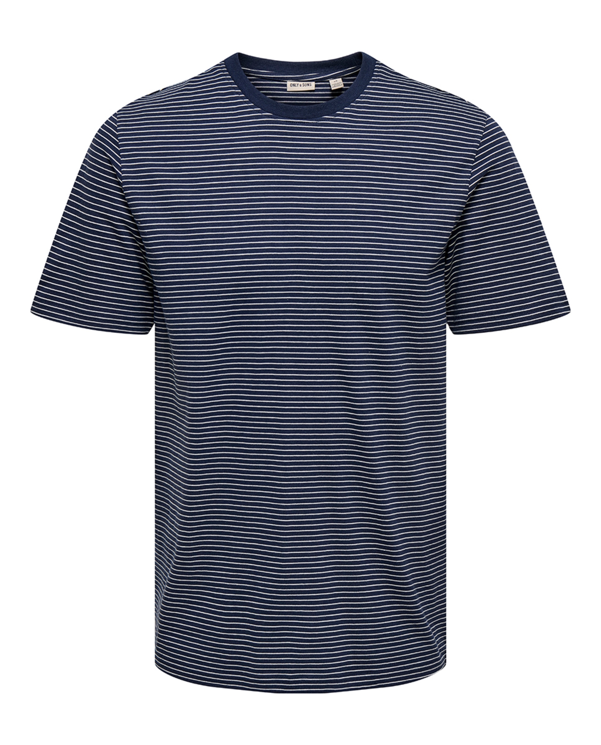 Camiseta de hombre manga corta relaxed fit 100% algodón orgánico. - Only & Sons - Azul marino Azul marino-4