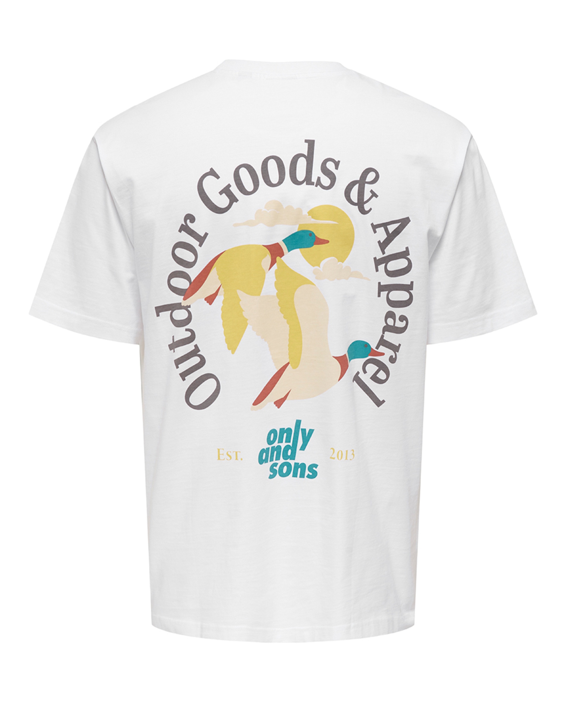 T-shirt Relaxed Fit 100% Algodão Orgânico com Manga Curta Branco-2