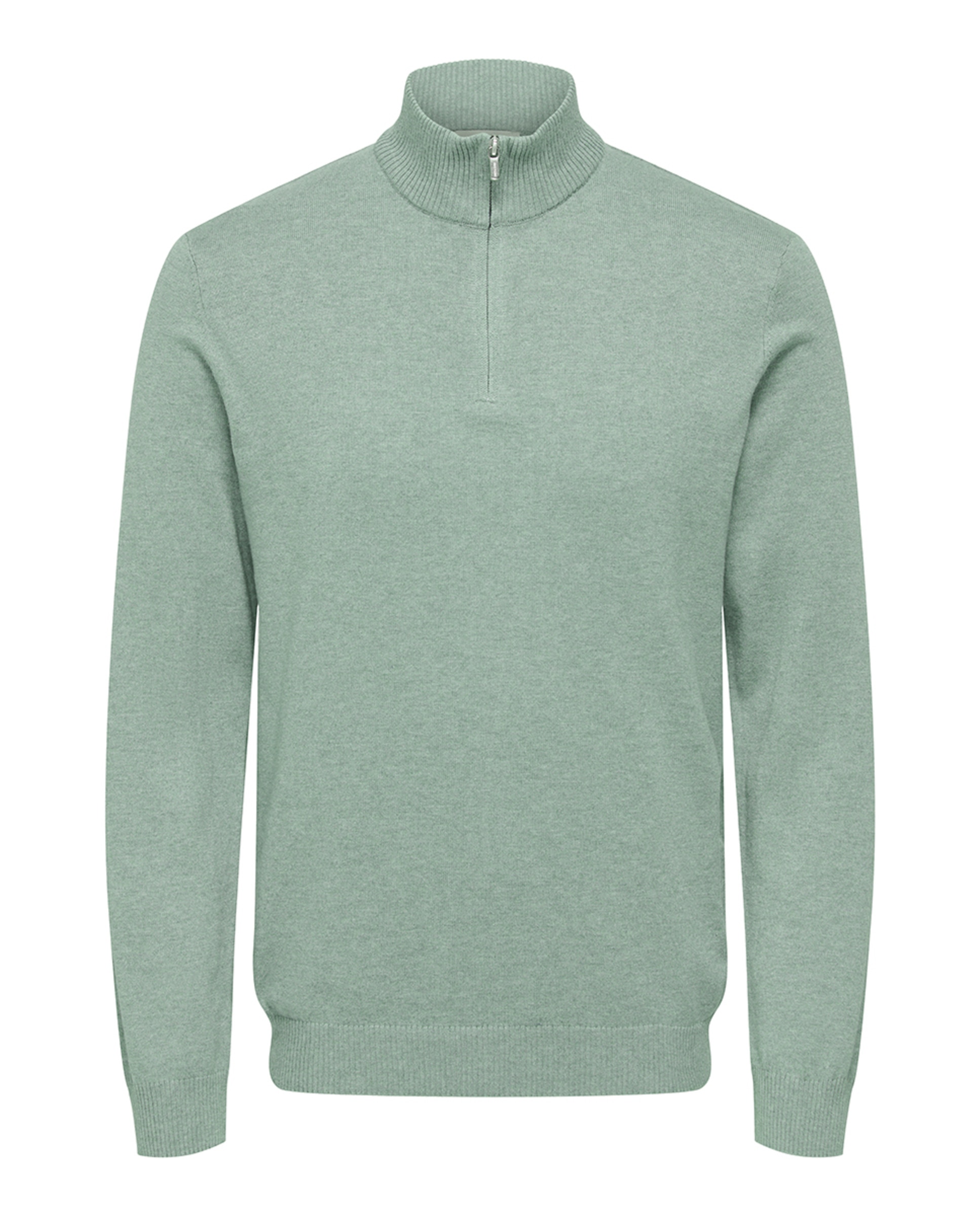 Camisola de Malha Regular Fit com Manga Comprida. Verde Água-5