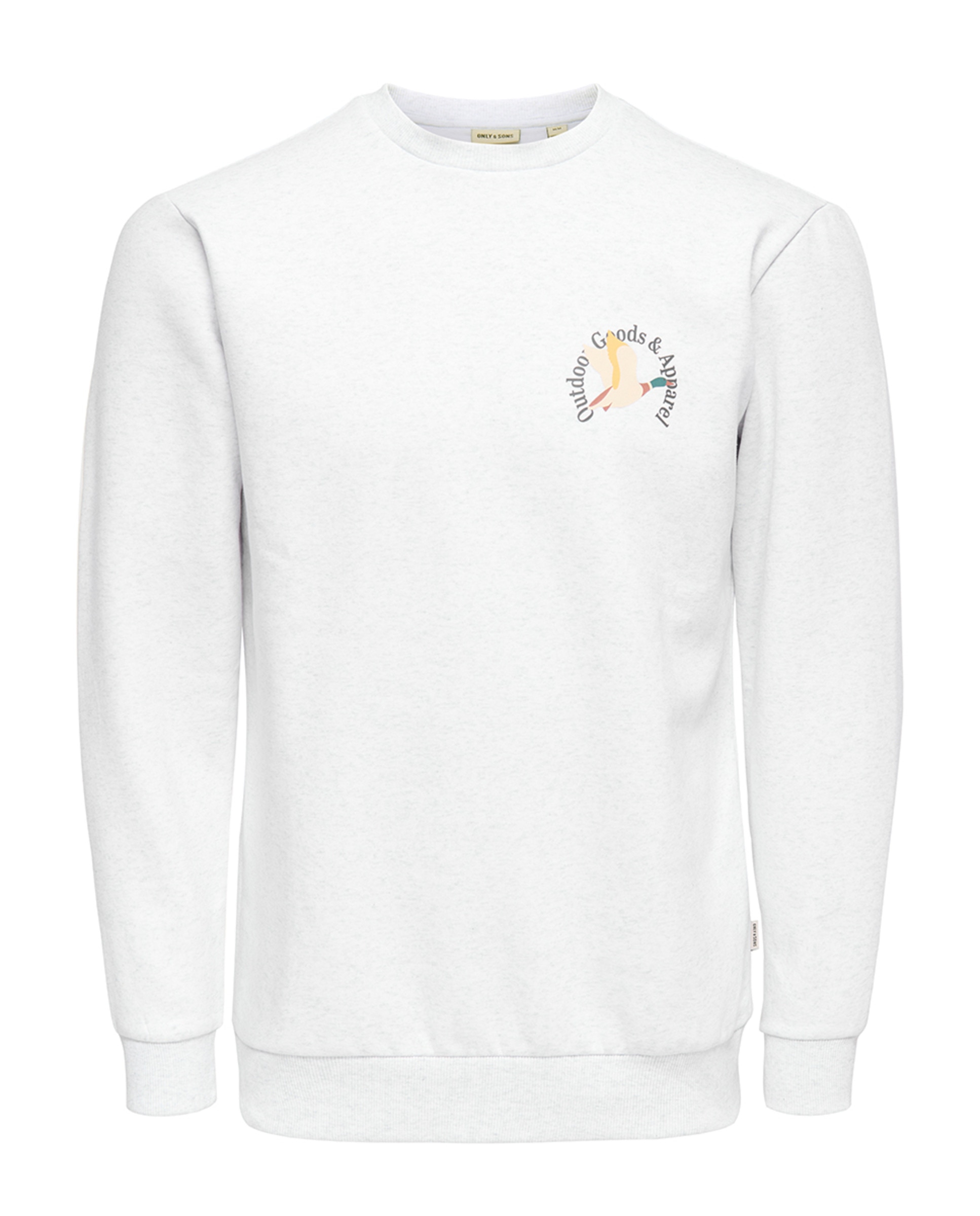 Sweatshirt com Gola Redonda. Regular Fit Cinzento-claro-4