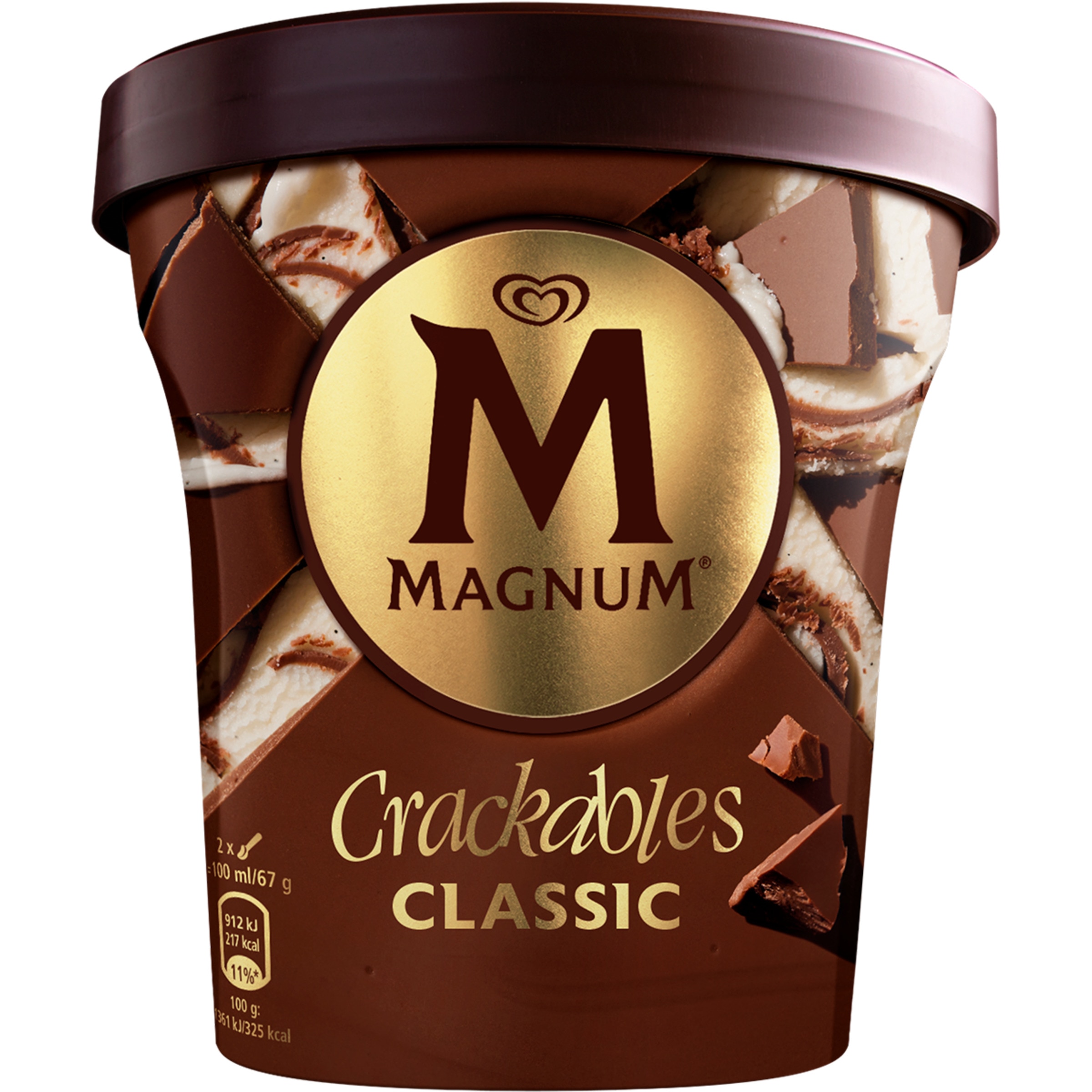 Gelado Classic de Baunilha com Pedaços de Chocolate embalagem 440 ml
