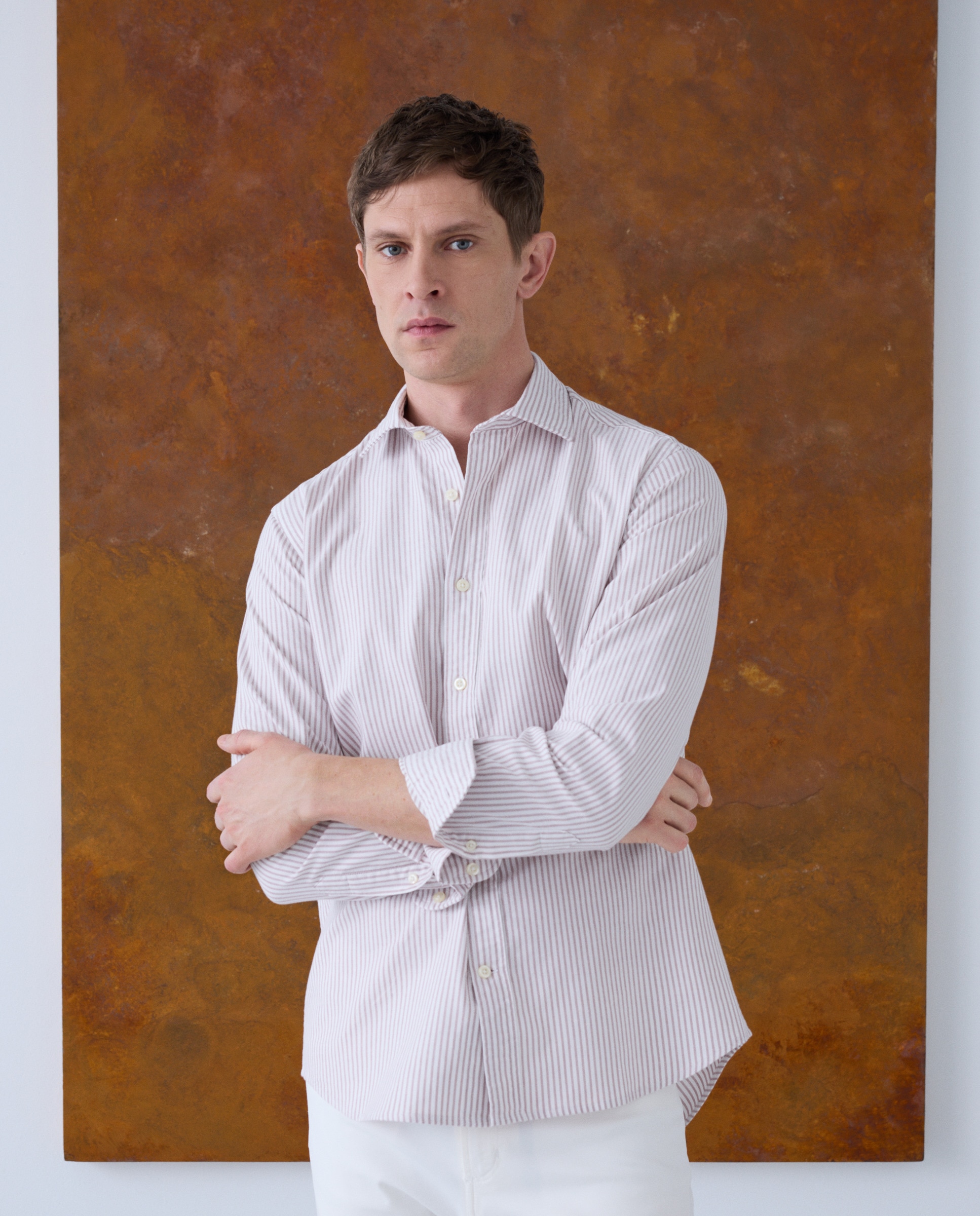 Camisa Casual com Manga Comprida Grená-1