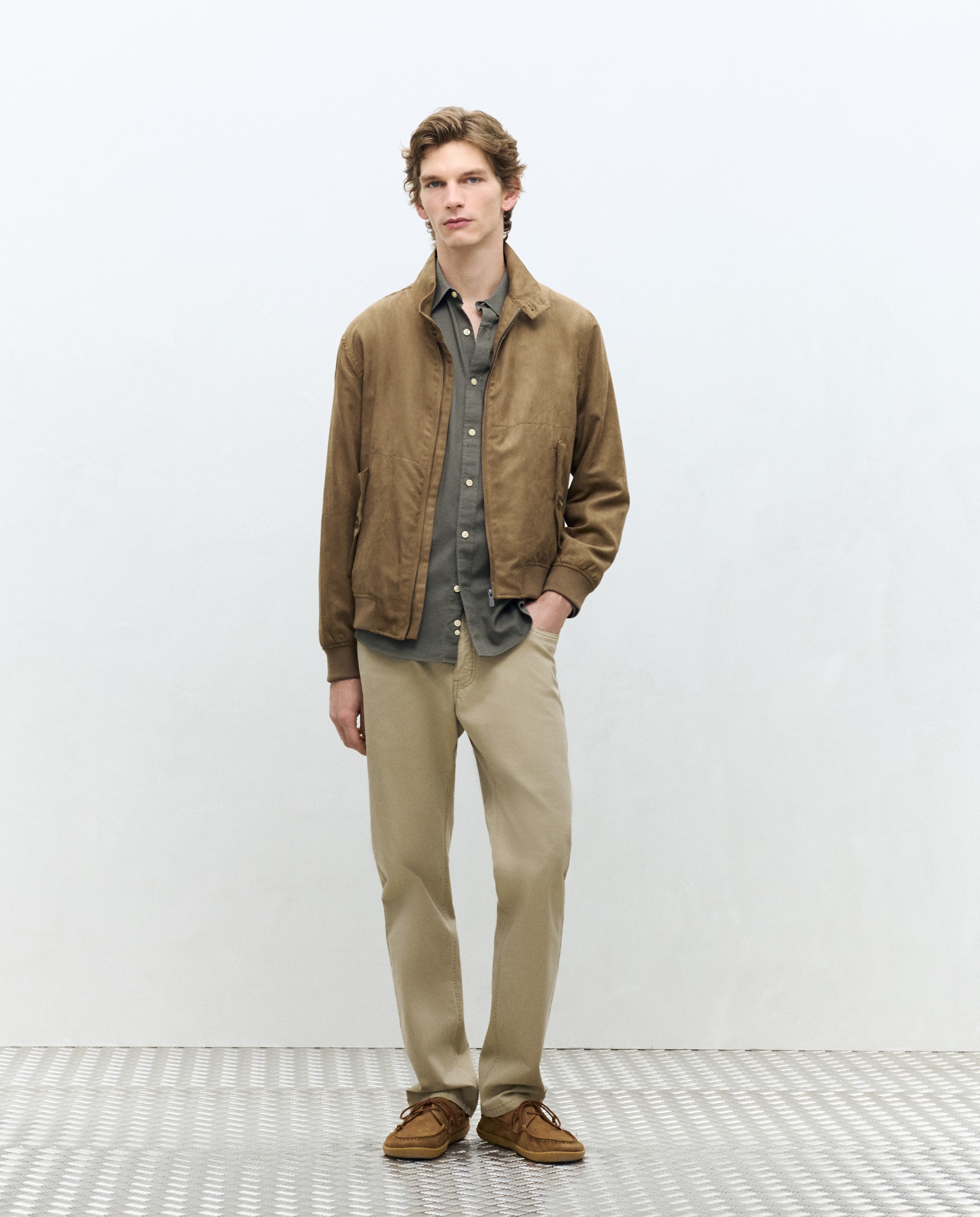 Blusão de Camurcina Castanho-2