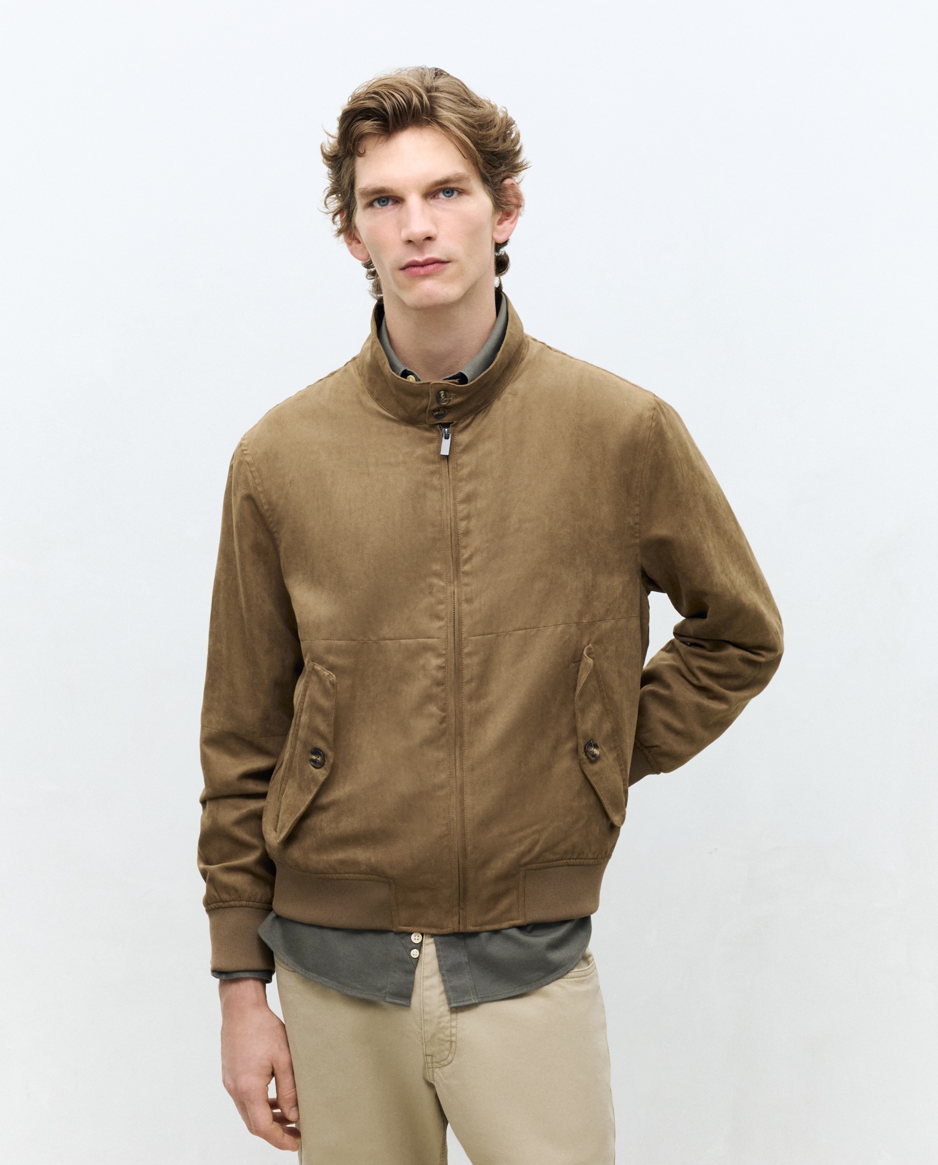 Blusão de Camurcina Castanho-1