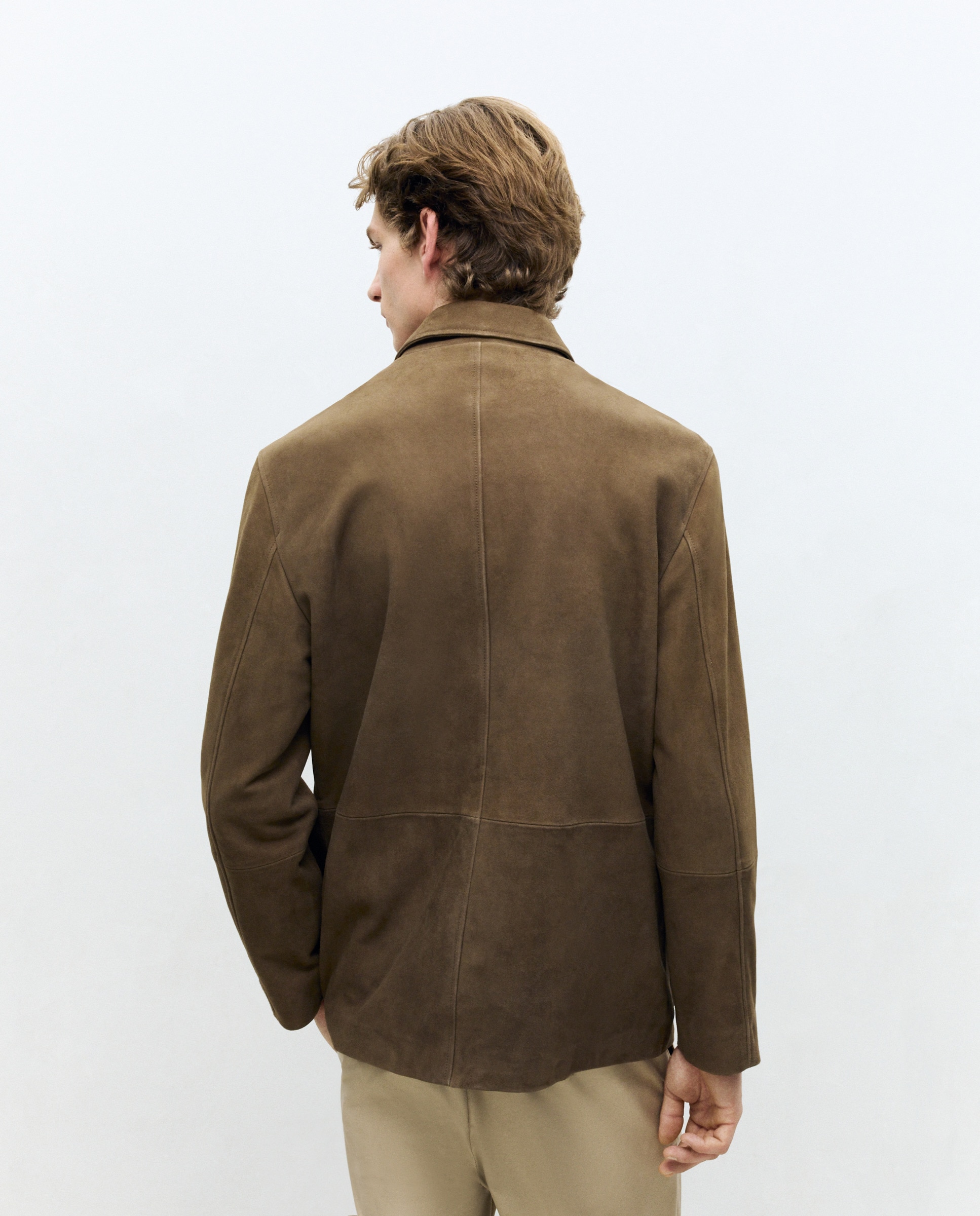 Blusão de Pele Castanho-claro-4