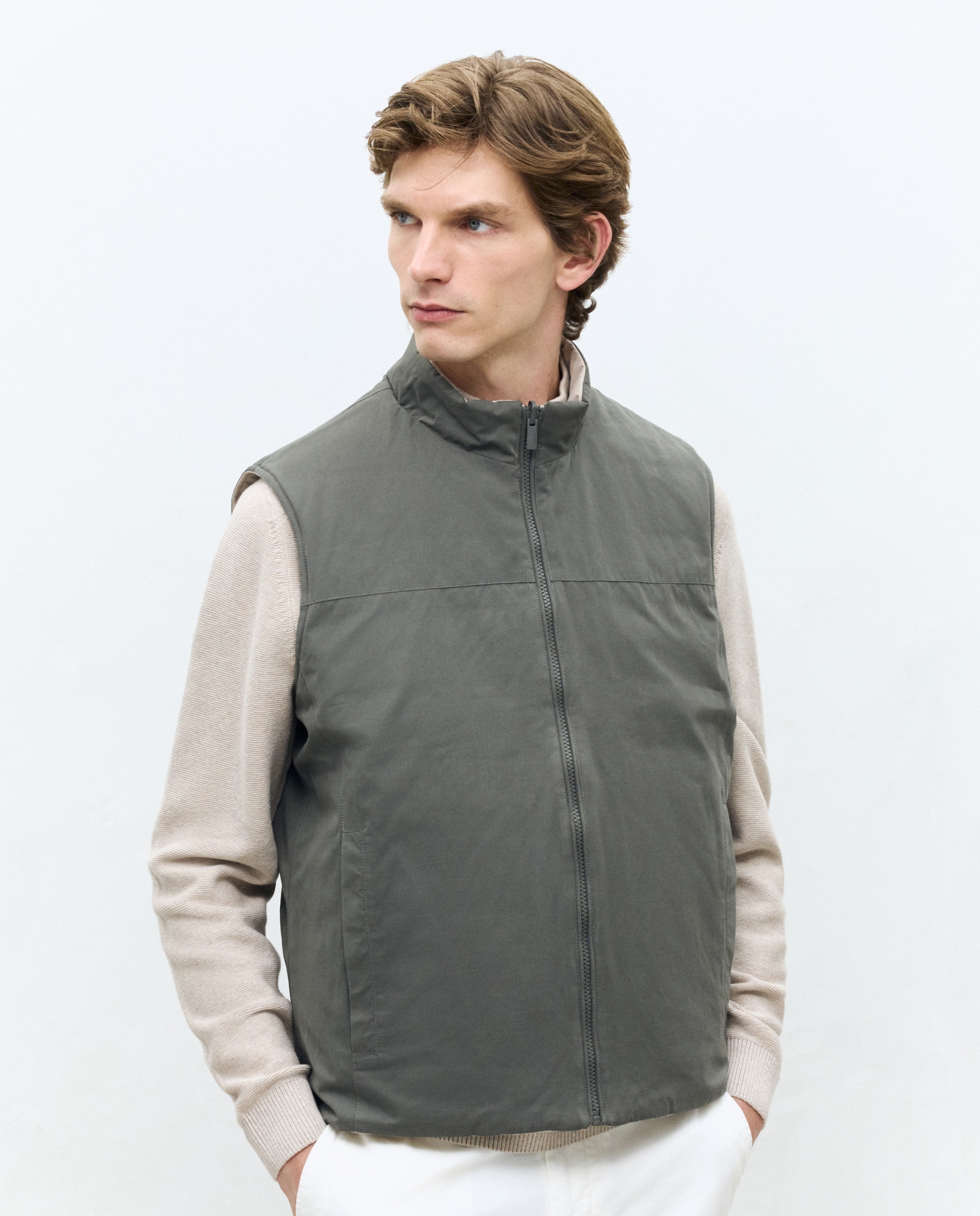 Colete Acolchoado e Reversível Verde-4