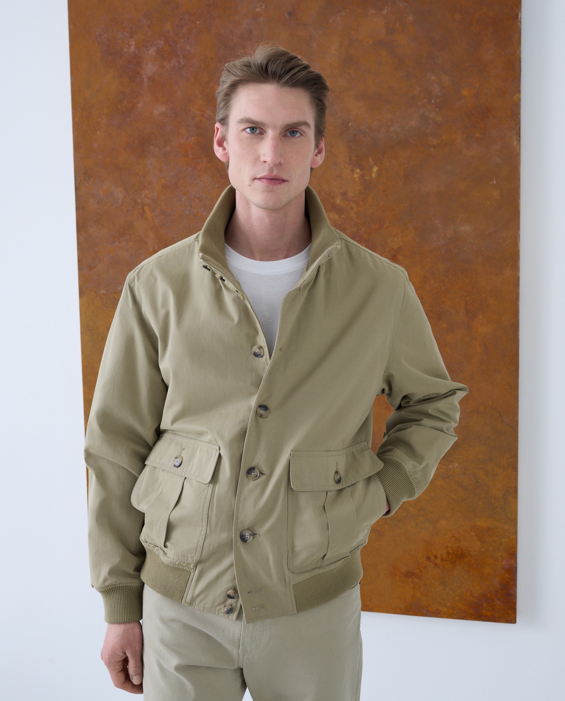 Blusão com Ligeiro Acolchoado Taupe-1