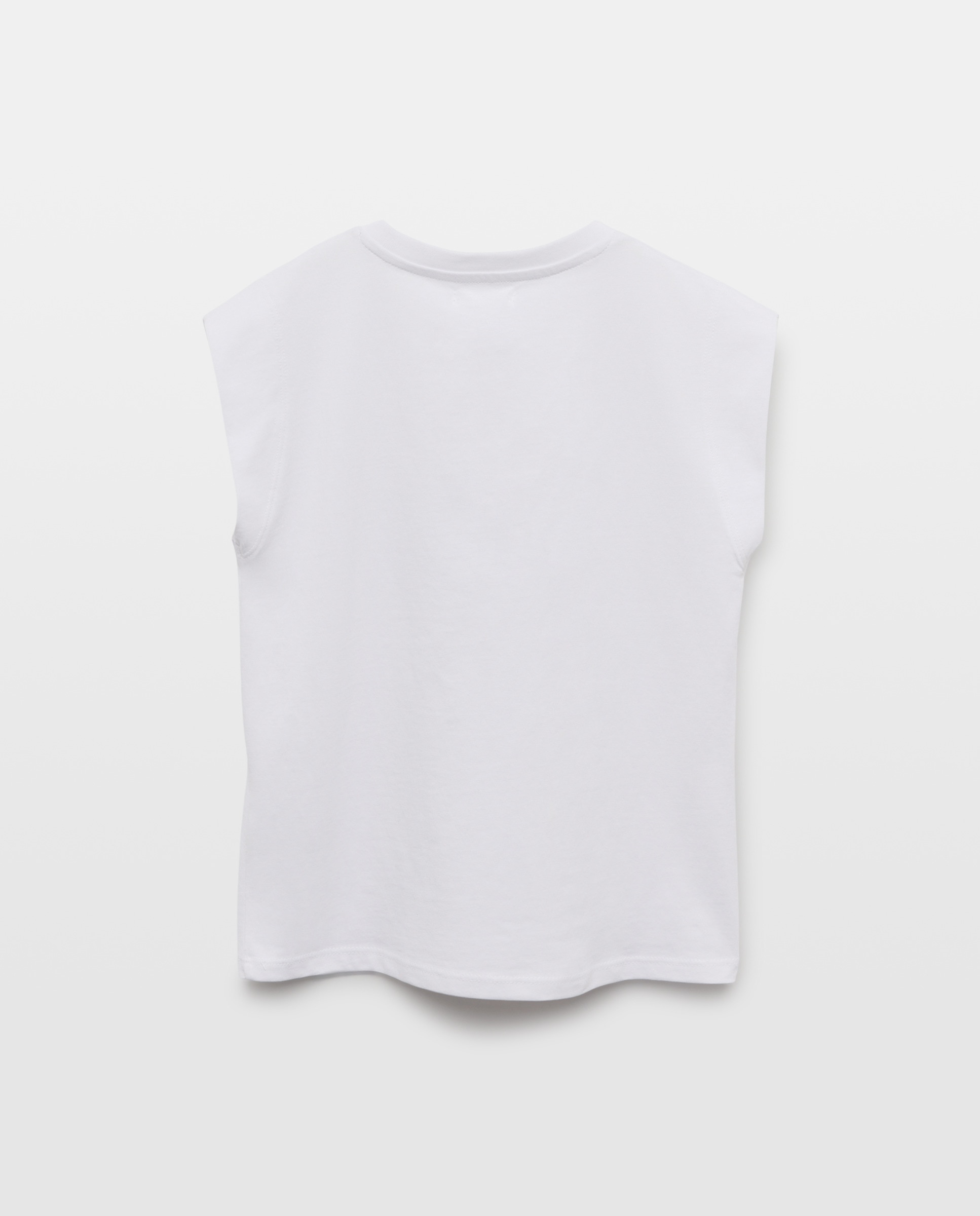 Camiseta niña con bordado pequeño Blanco-2