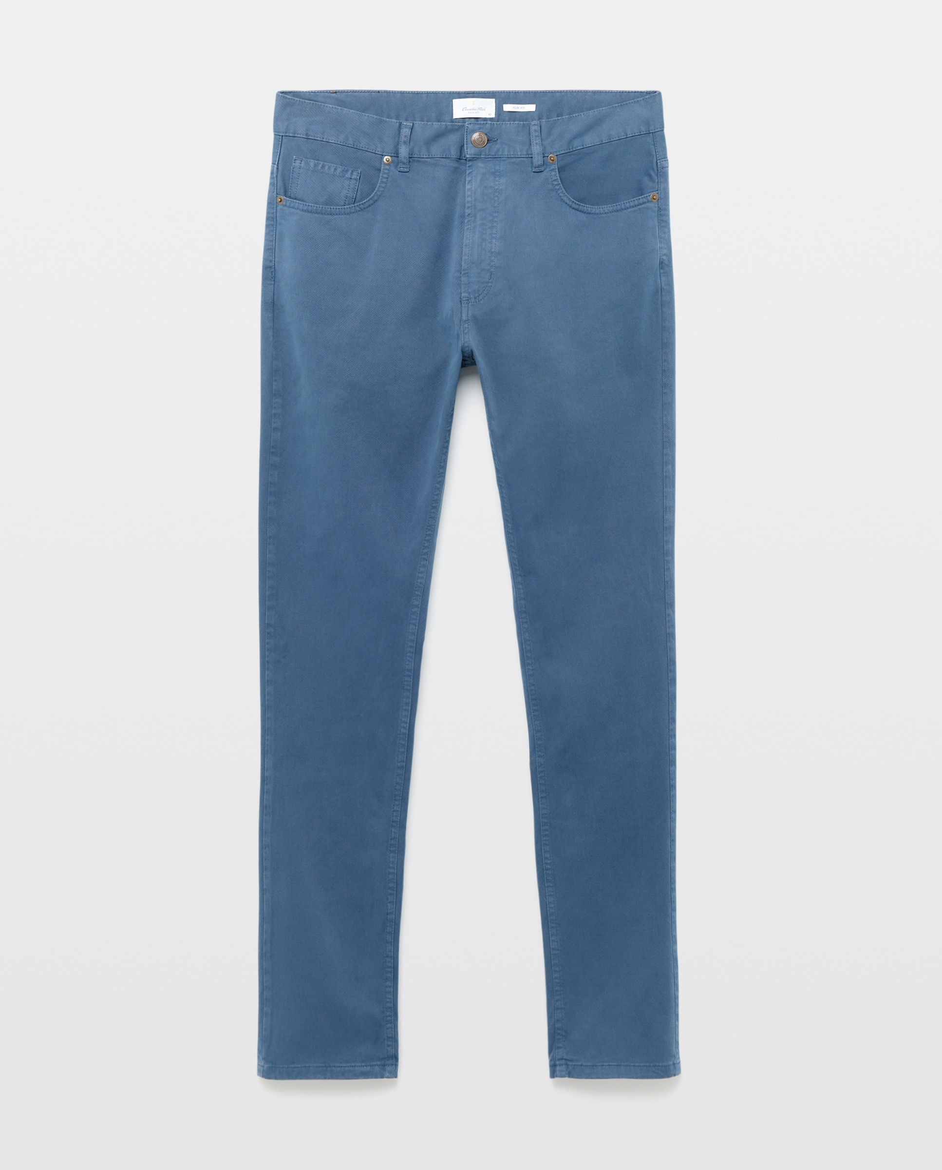 Calças com 5 Bolsos Azul-claro-4