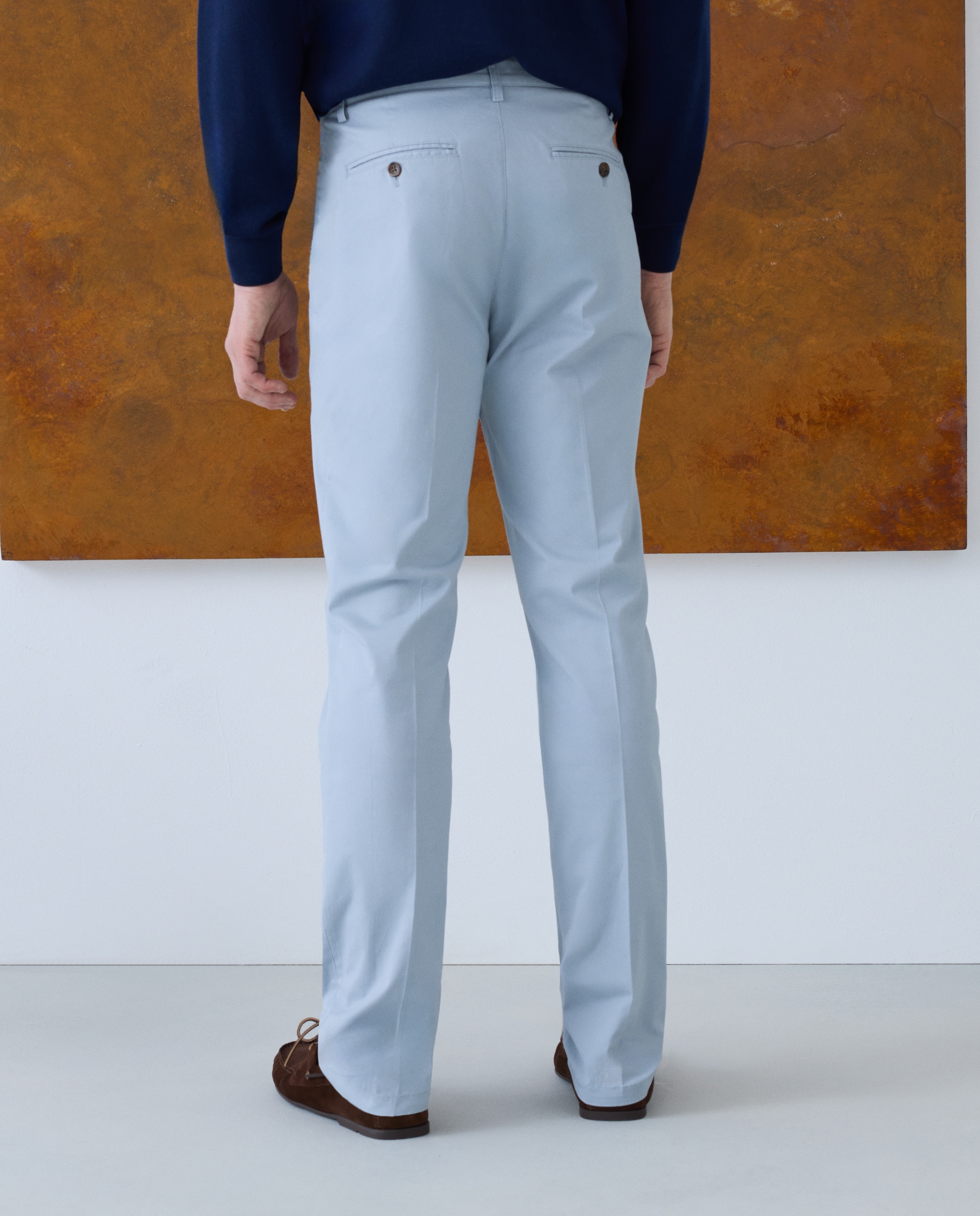 Calças Desportivas Slim Fit Azul-claro-3