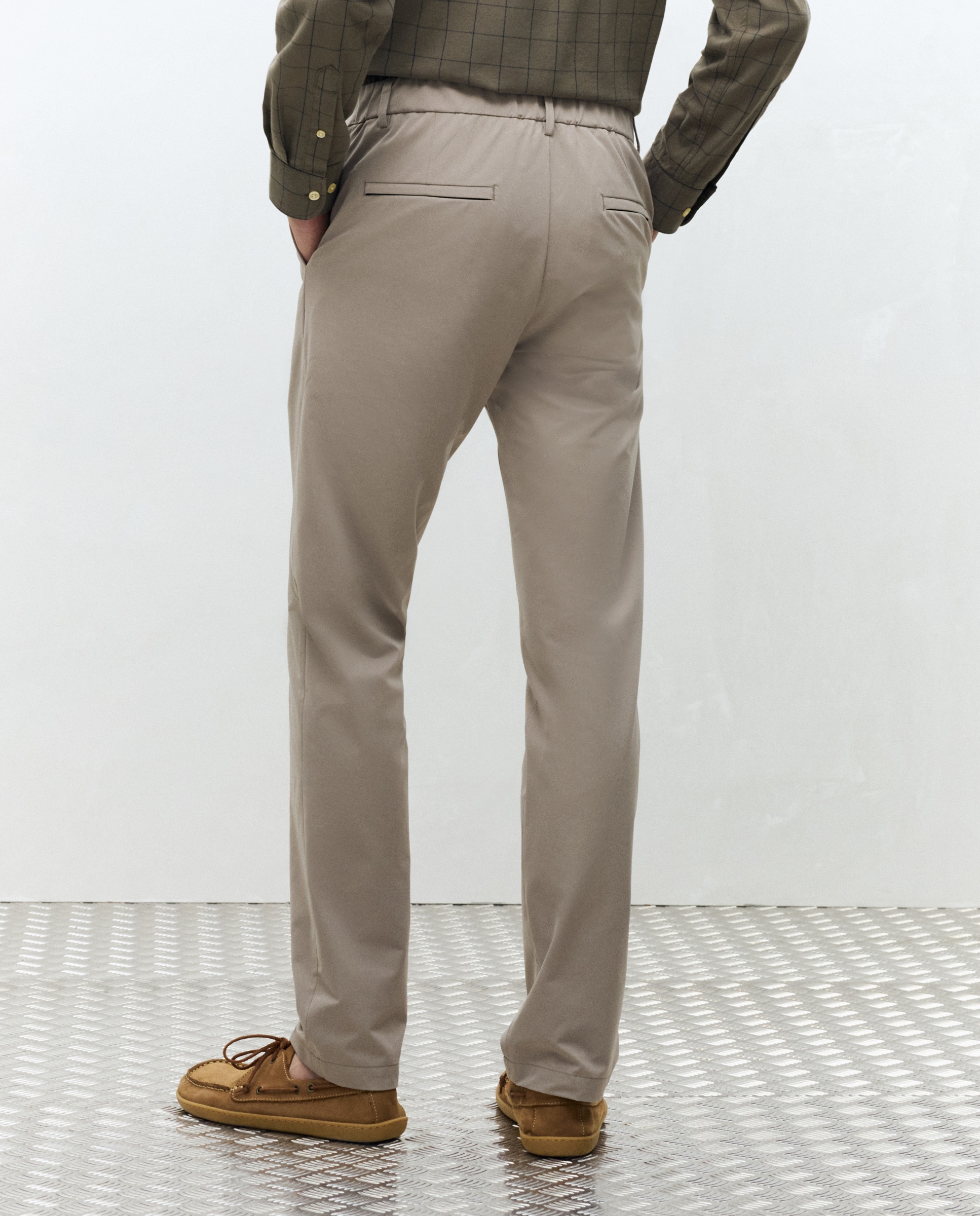 Calças Desportivas Regular Técnicas Castanho-claro-3