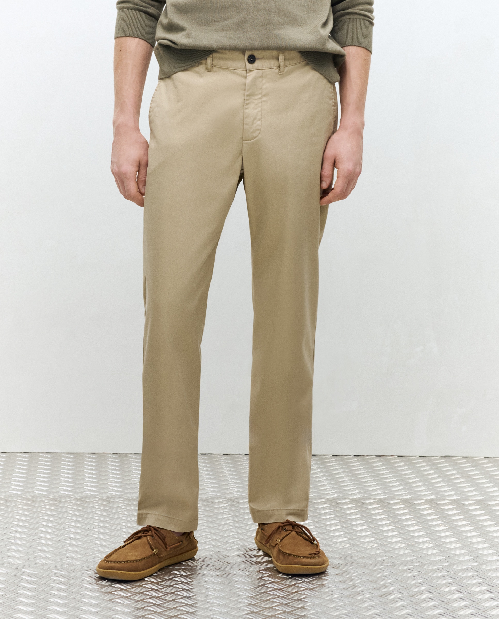 Calças Desportivas Regular com Cós Extensível Castanho-claro-2