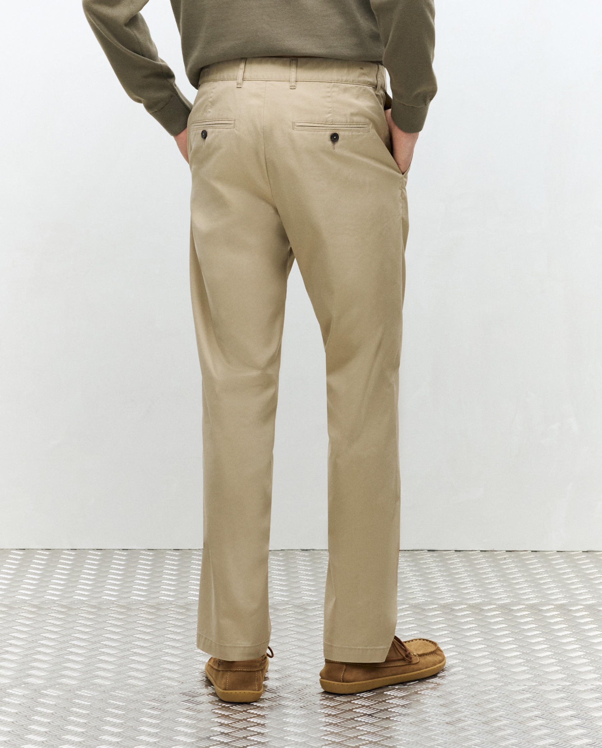 Calças Desportivas Regular com Cós Extensível Castanho-claro-3