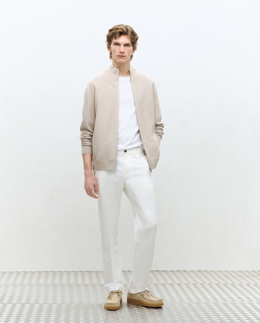 Imagem 0 de Calças Desportivas Regular em Algodão Elastómero