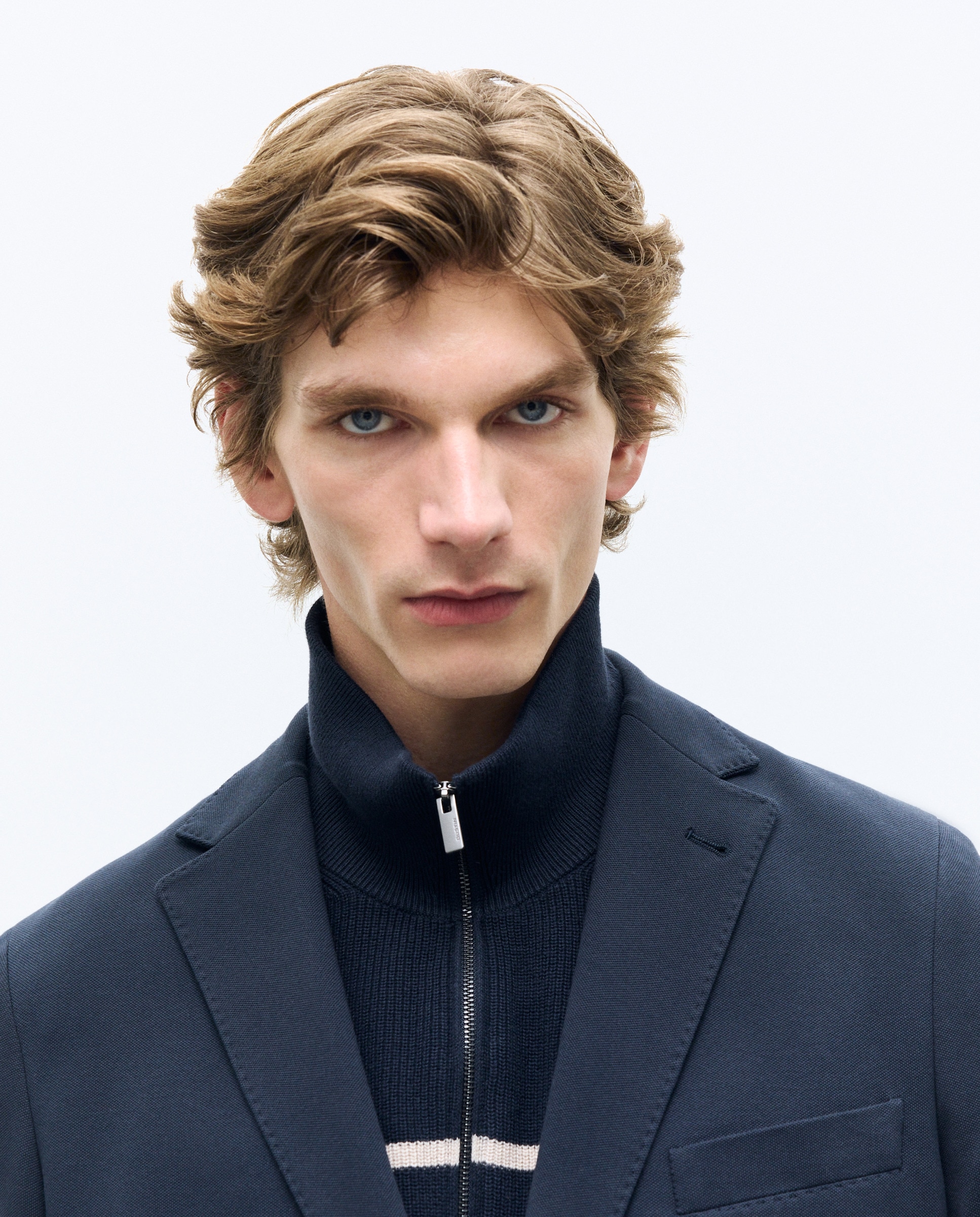 Casaco de Malha Azul-escuro-1