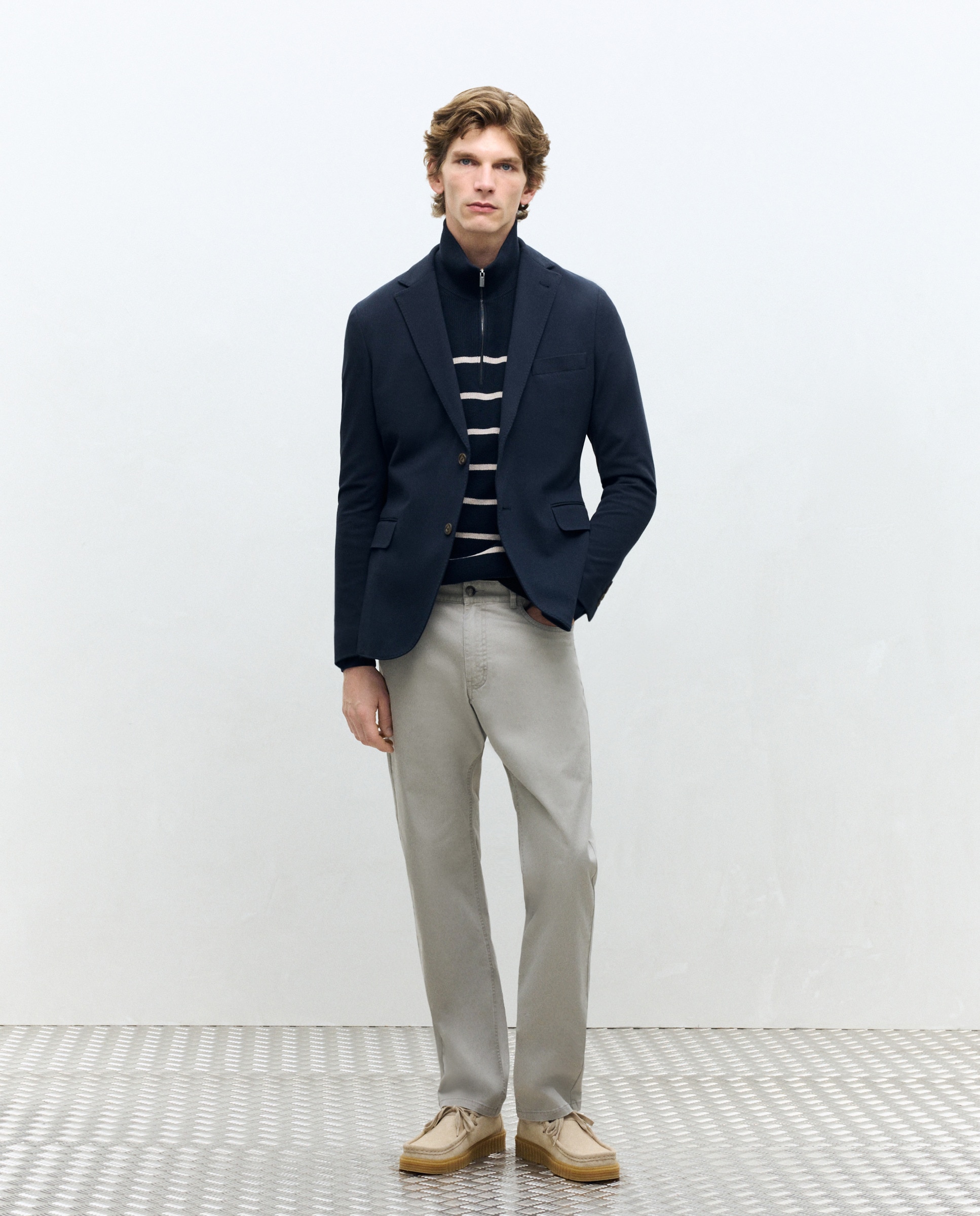 Casaco de Malha Azul-escuro-3