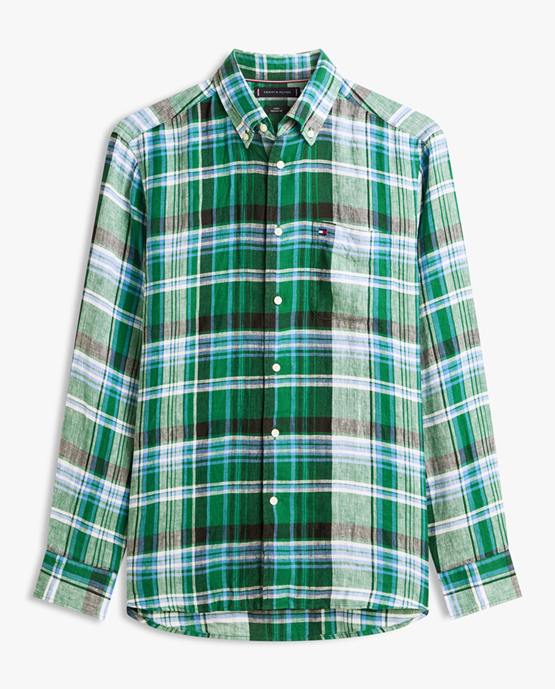 Camisa de Linho Estampada com Manga Comprida Multicolor-3