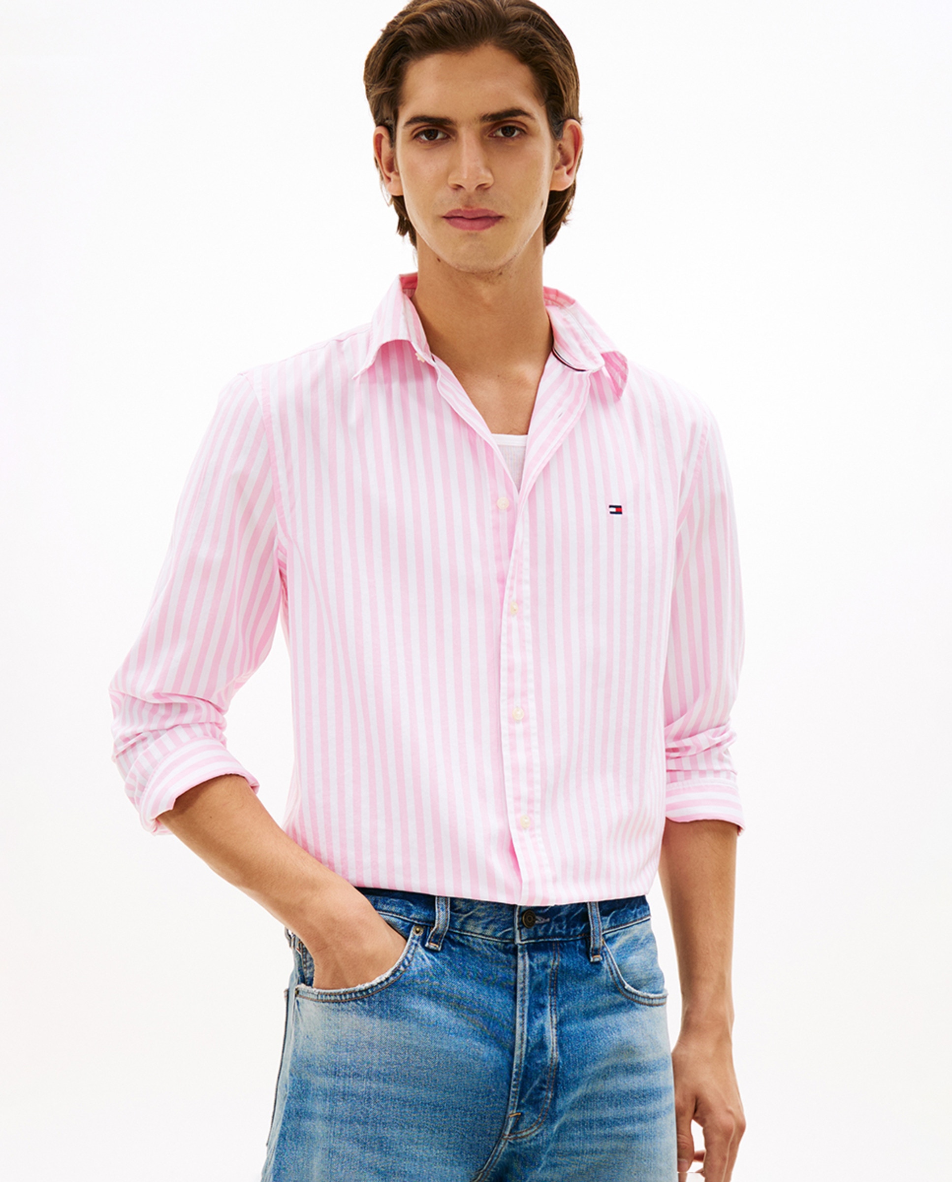 Imagem 0 de Camisa Estampada de Popelina com Manga Comprida