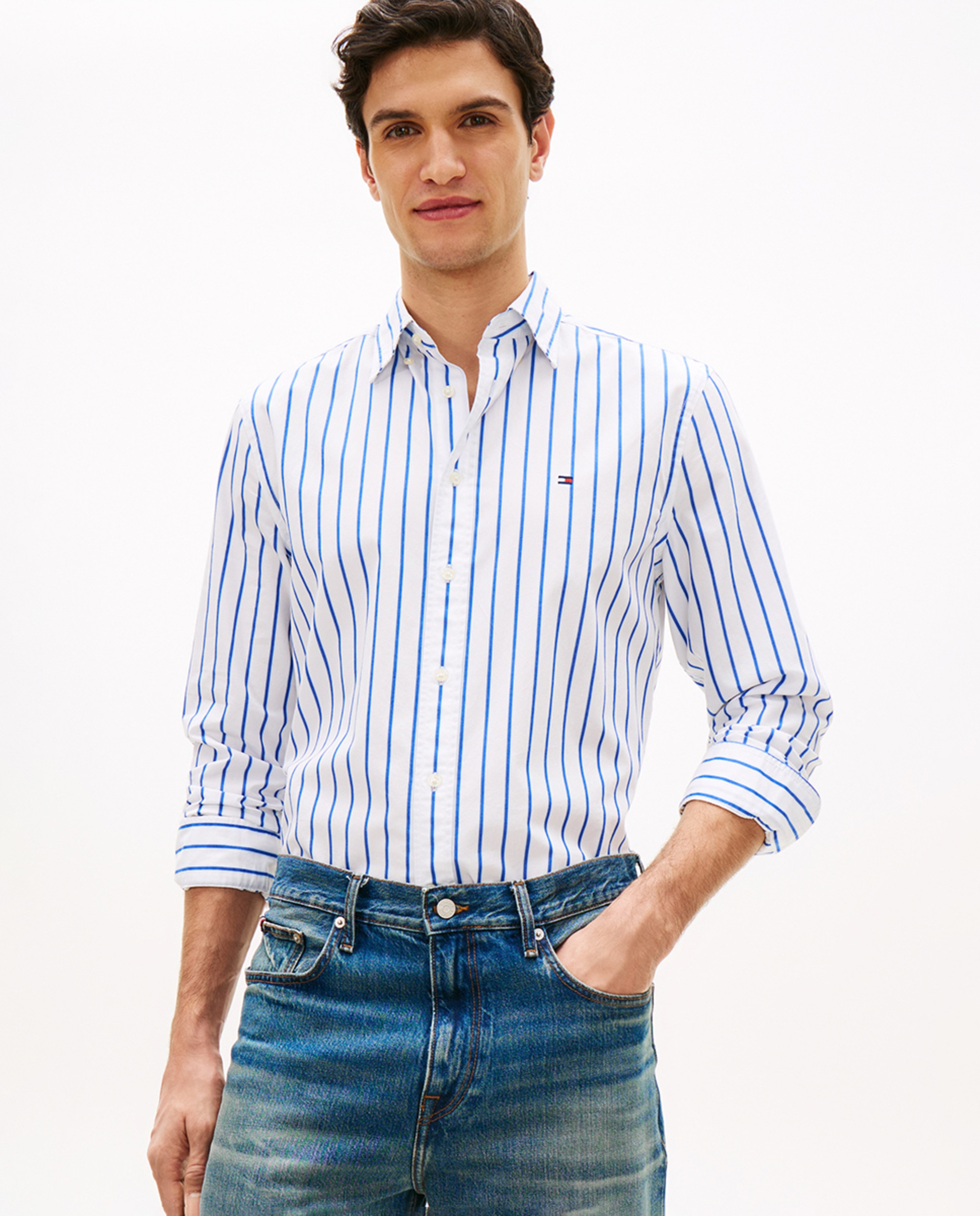 Imagem 0 de Camisa Estampada de Popelina com Manga Comprida