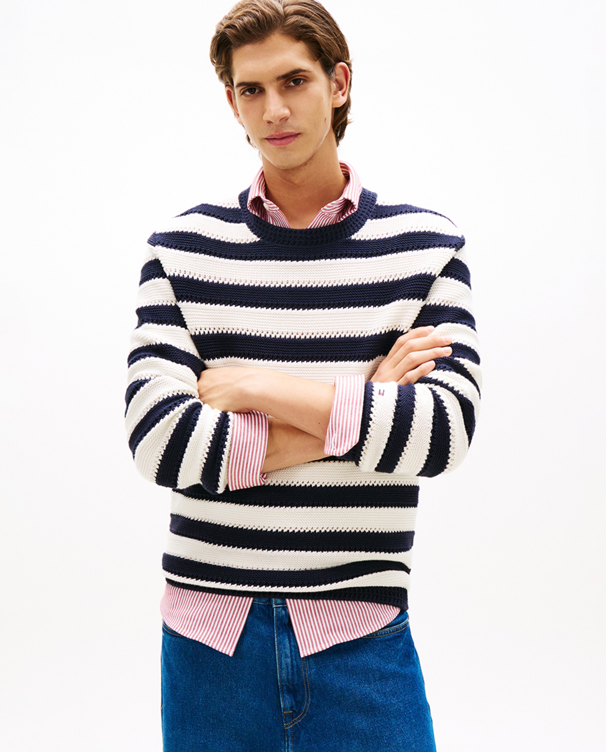 Imagem 0 de Camisola de Malha Estampada com Gola Redonda