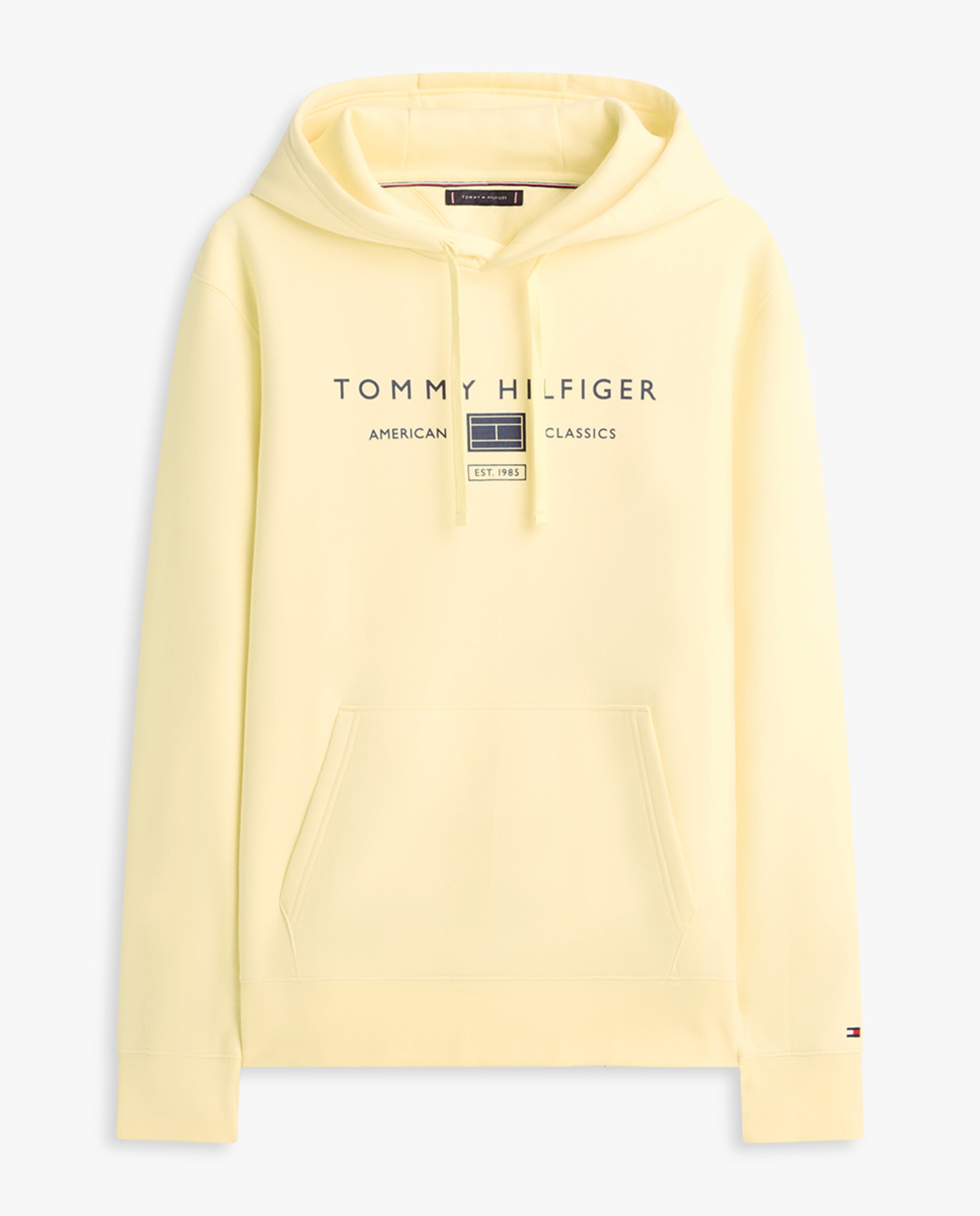 Sweatshirt com Capuz e sem Fecho de Correr Amarelo-4