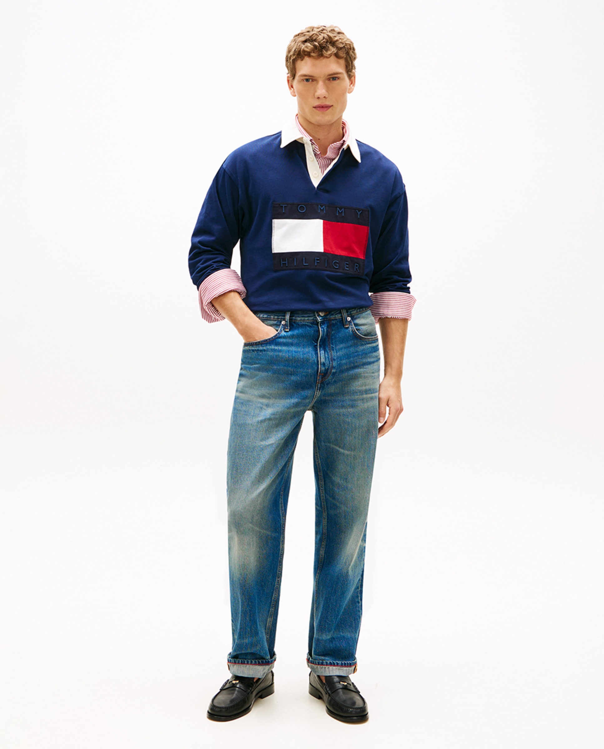 Sweatshirt Tipo Polo Rugby Azul-marinho-5
